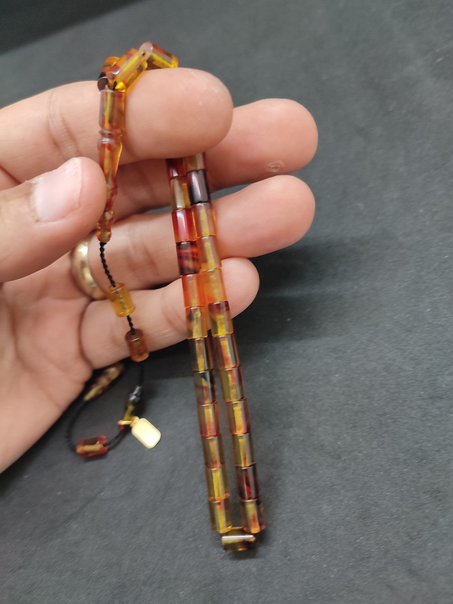 Serdal Akdeniz Usta Eseri Bilek Boy (Küçük Boy) Ok Gibi Bir Ateş-i Kehribar Sertifikalı 9589 küçük resim 3