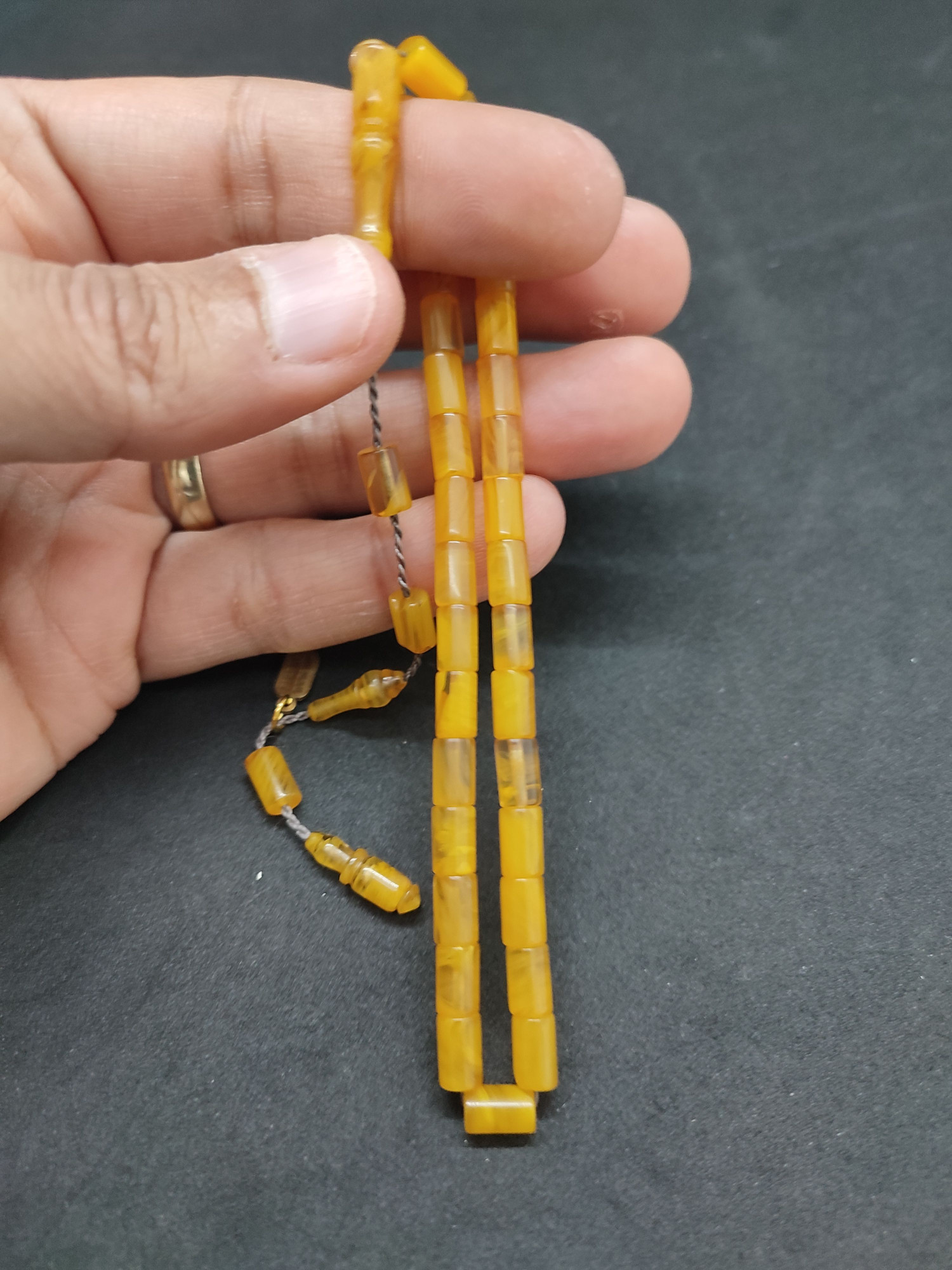 Serdal Akdeniz Usta Eseri Bilek Boy (Küçük Boy) Ok Gibi Bir Sıkma Kehribar Sertifikalı 9593 küçük resim 3