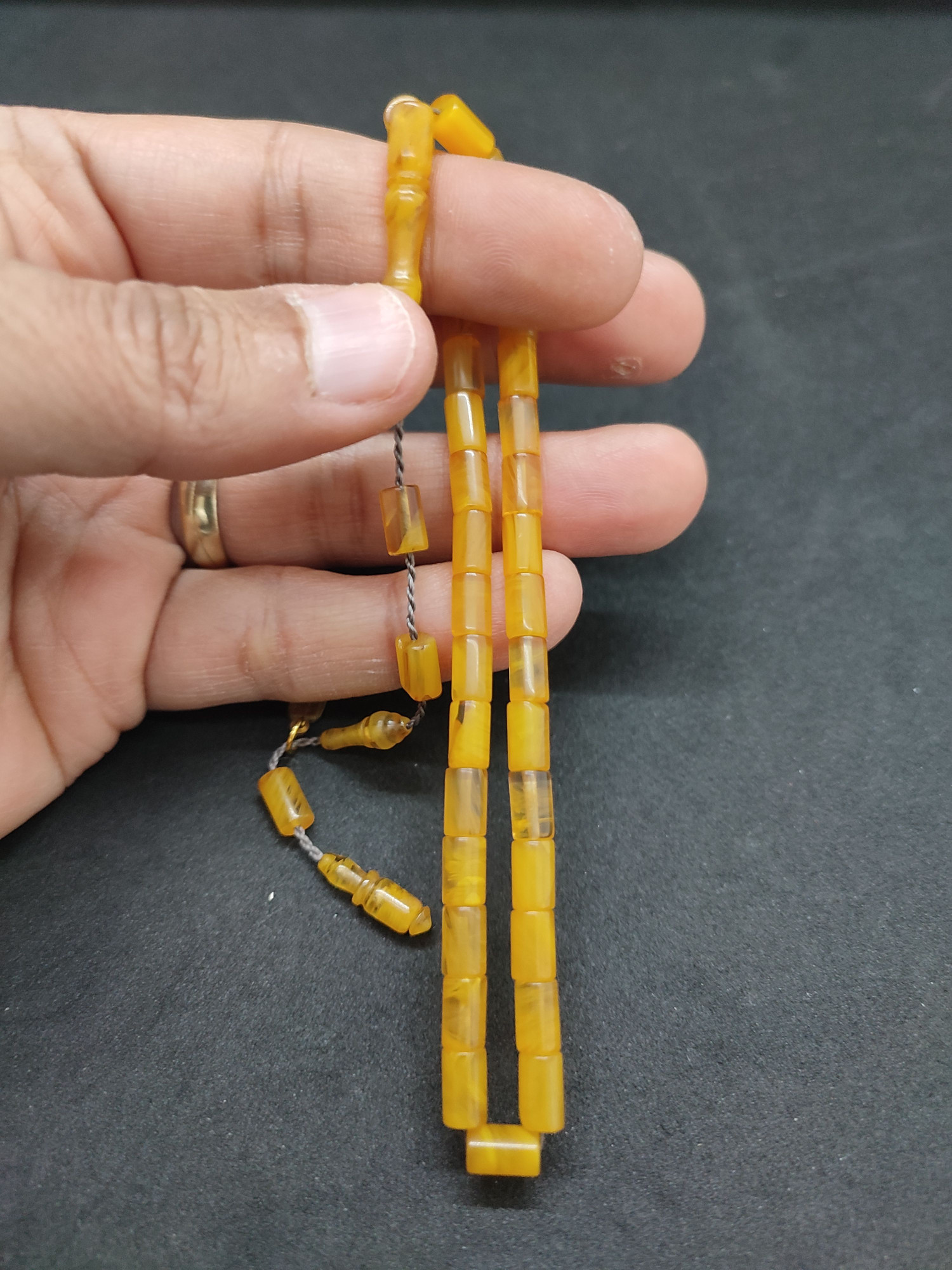 Serdal Akdeniz Usta Eseri Bilek Boy (Küçük Boy) Ok Gibi Bir Sıkma Kehribar Sertifikalı 9593 küçük resim 5