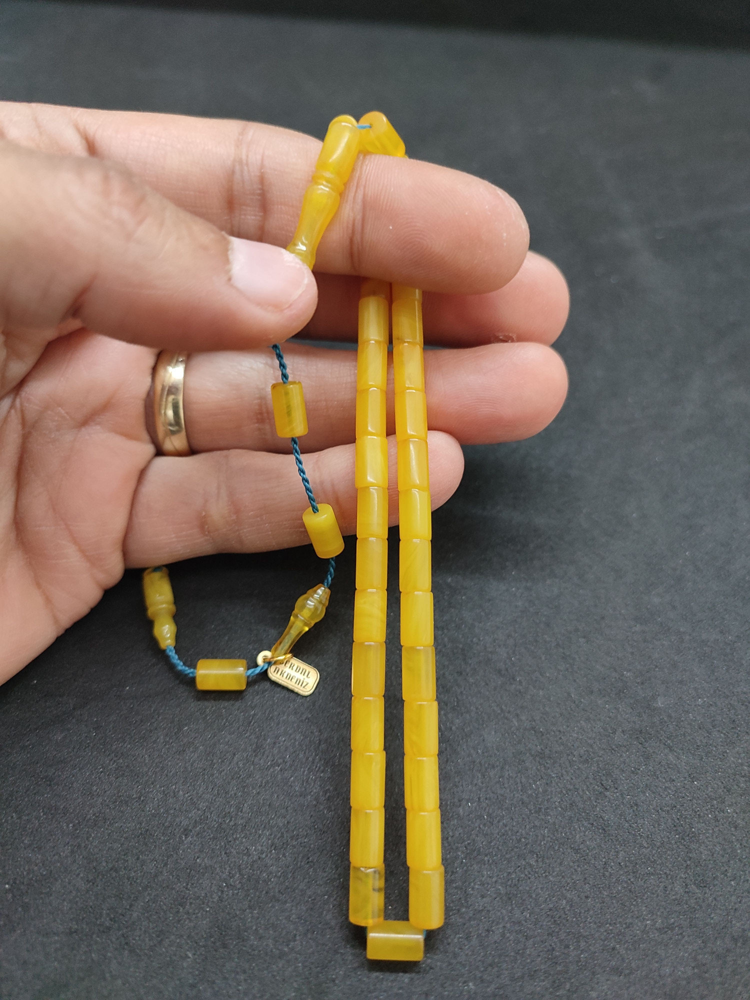 Serdal Akdeniz Usta Eseri Bilek Boy (Küçük Boy) Ok Gibi Bir Sıkma Kehribar Sertifikalı 9594 küçük resim 5