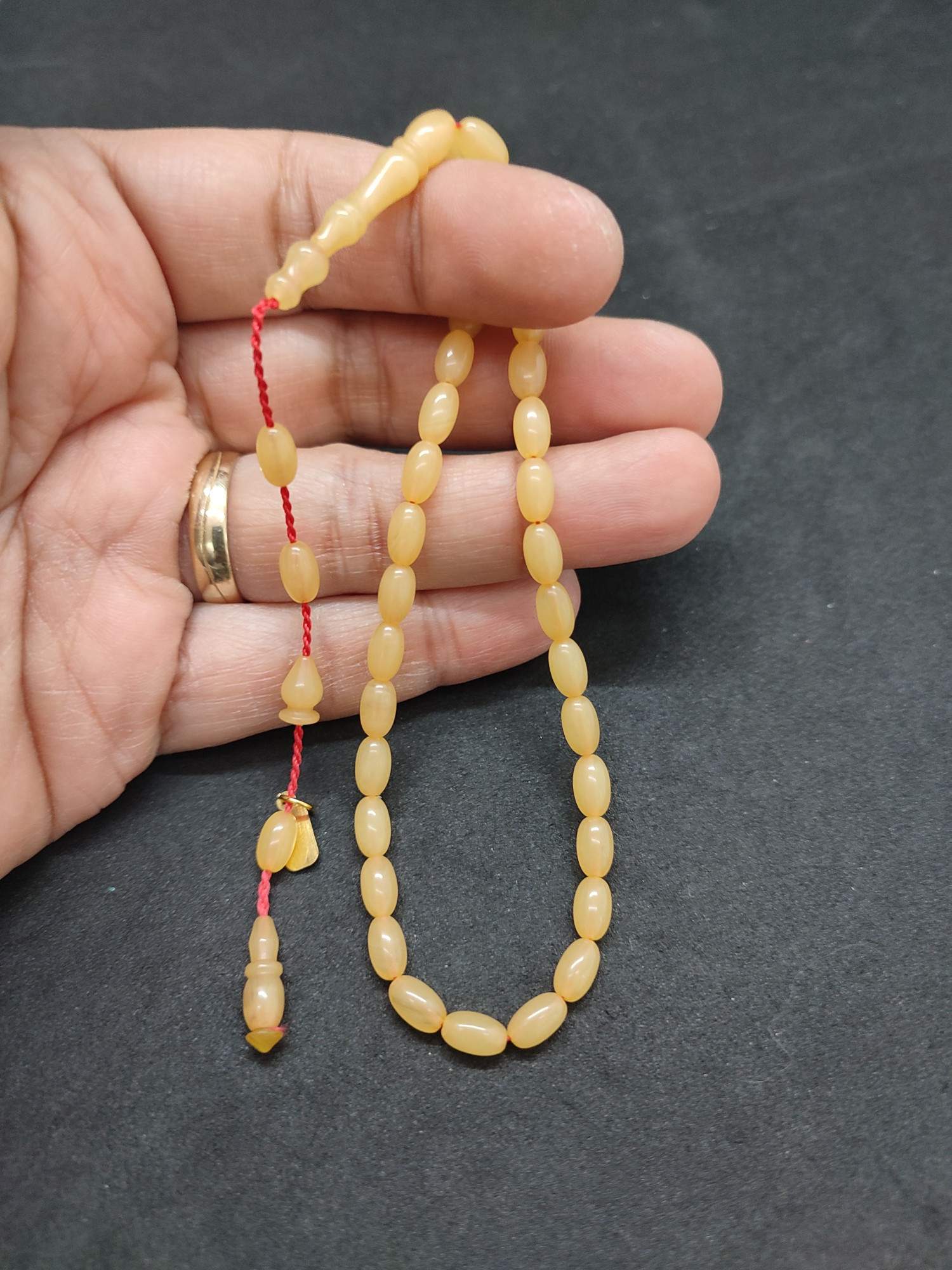 Uğur Şener Usta Eseri Bilek Boy (Küçük Boy) Sıkma Kehribar Sertifikalı 9602 küçük resim 4