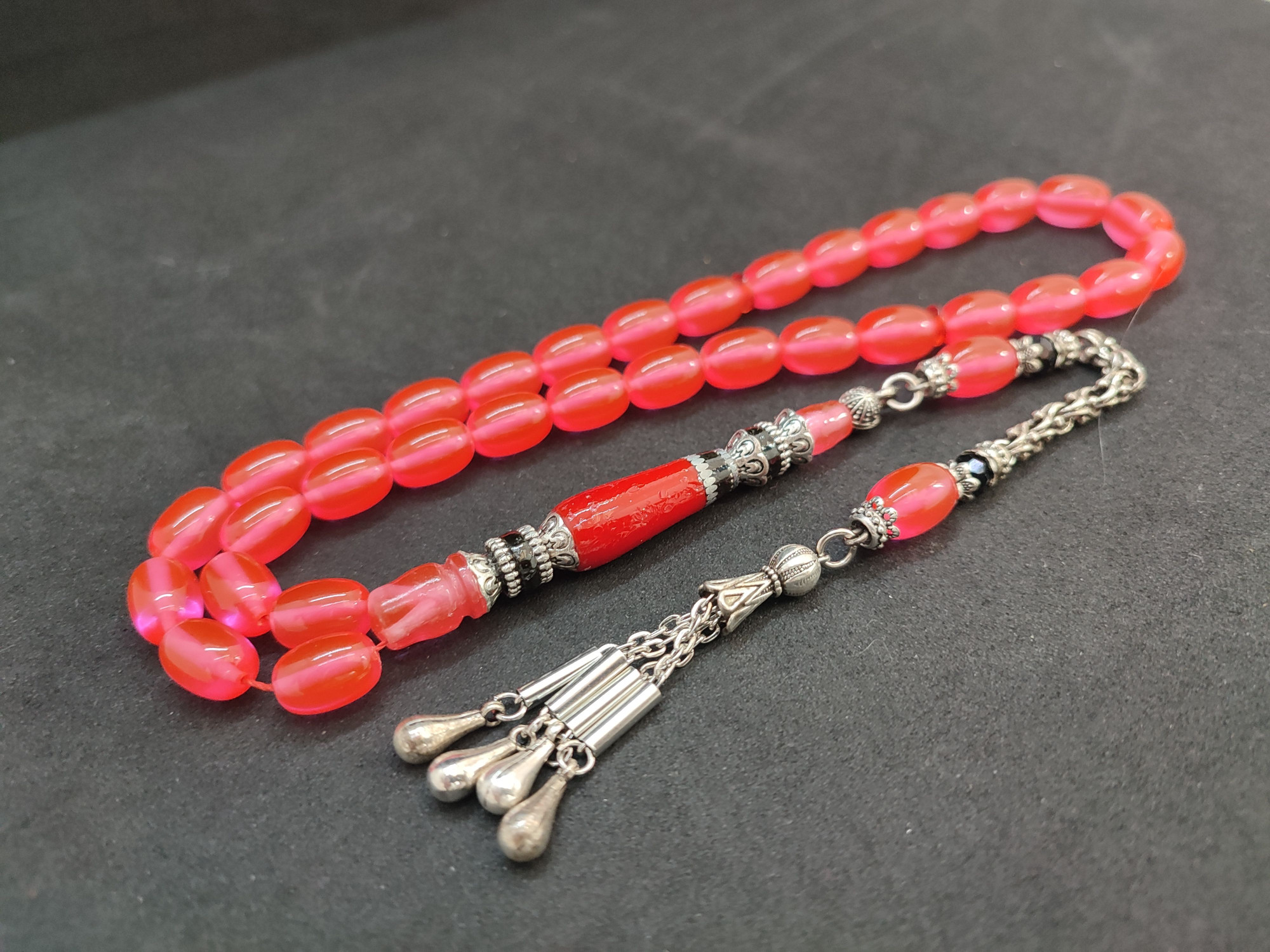 475 Ayar Gümüş Püskül 475 Ayar Gümüş Nakkaş Sentetik Opal Sertifikalı 9609 küçük resim 2