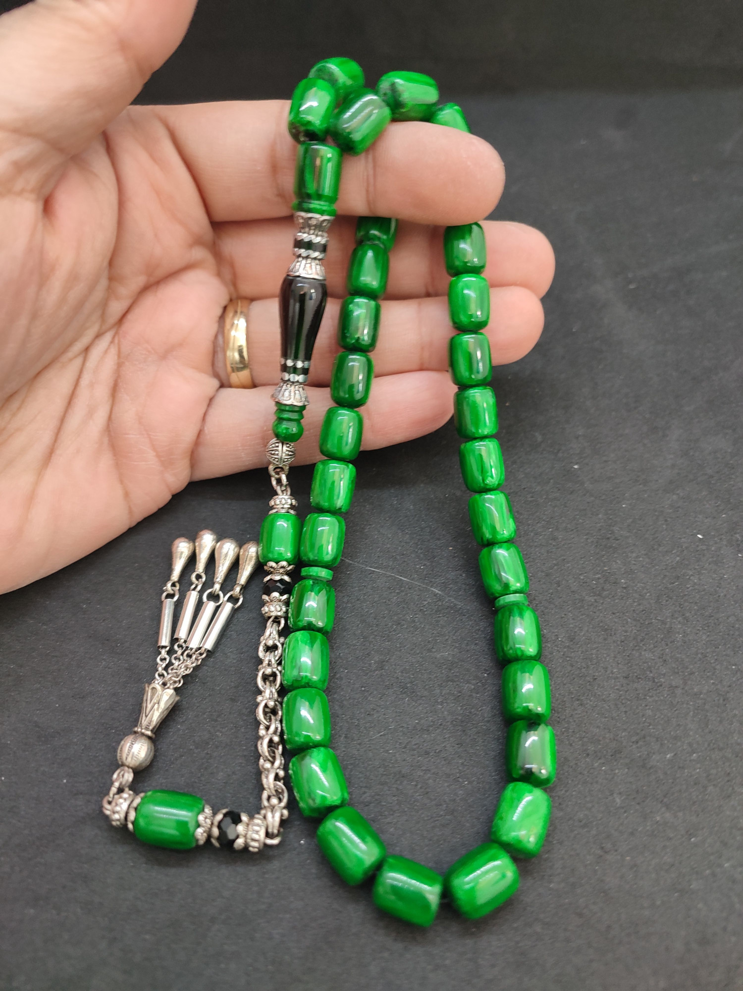 475 Ayar Gümüş Püskül 475 Ayar Gümüş Nakkaş Finlandiya Lapland Katalin Sertifikalı 9611 küçük resim 4