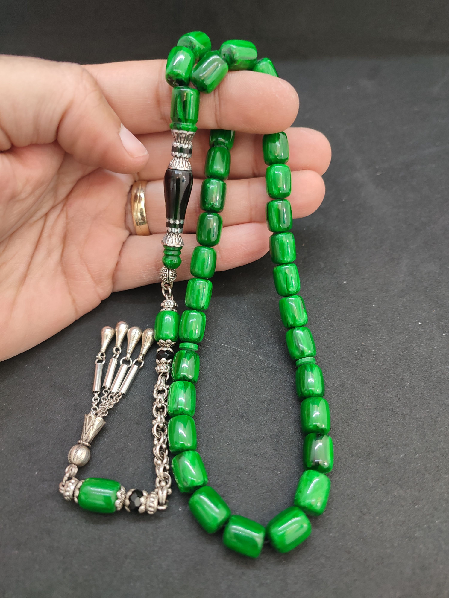 475 Ayar Gümüş Püskül 475 Ayar Gümüş Nakkaş Finlandiya Lapland Katalin Sertifikalı 9611 küçük resim 5