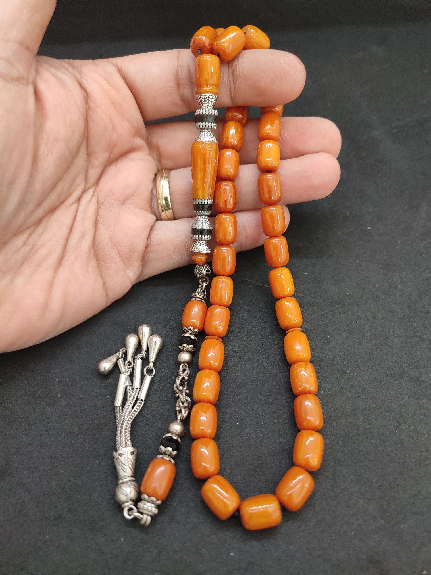 475 Ayar Gümüş Püskül 475 Ayar Gümüş Nakkaş Finlandiya Lapland Katalin Sertifikalı 9612 küçük resim 3