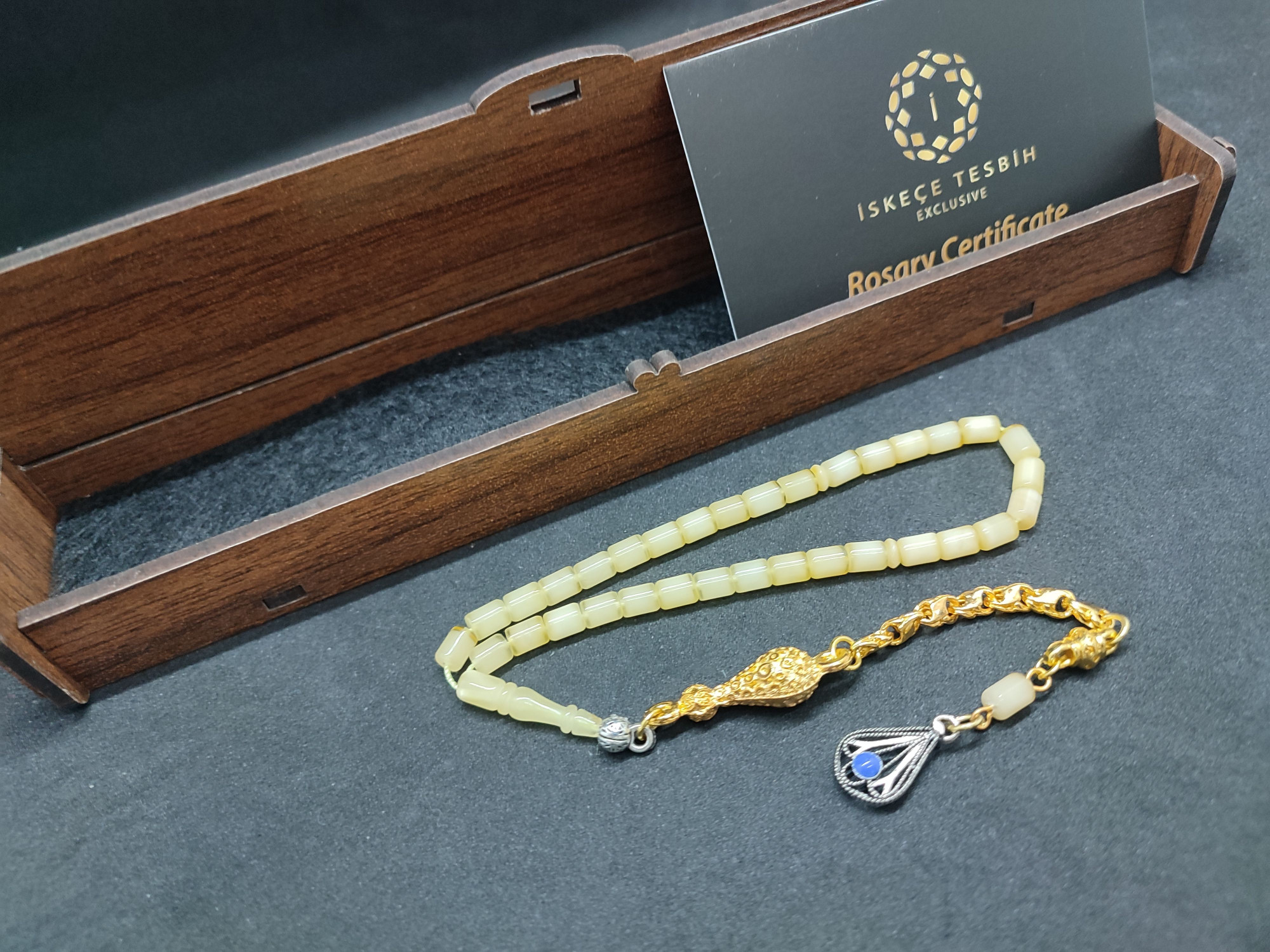 475 Ayar Gümüş Püsküllü 4 Parmak(Küçük Boy)Kalingrad White Amber 5.8 Gr.Sertifikalı 9616 küçük resim 2