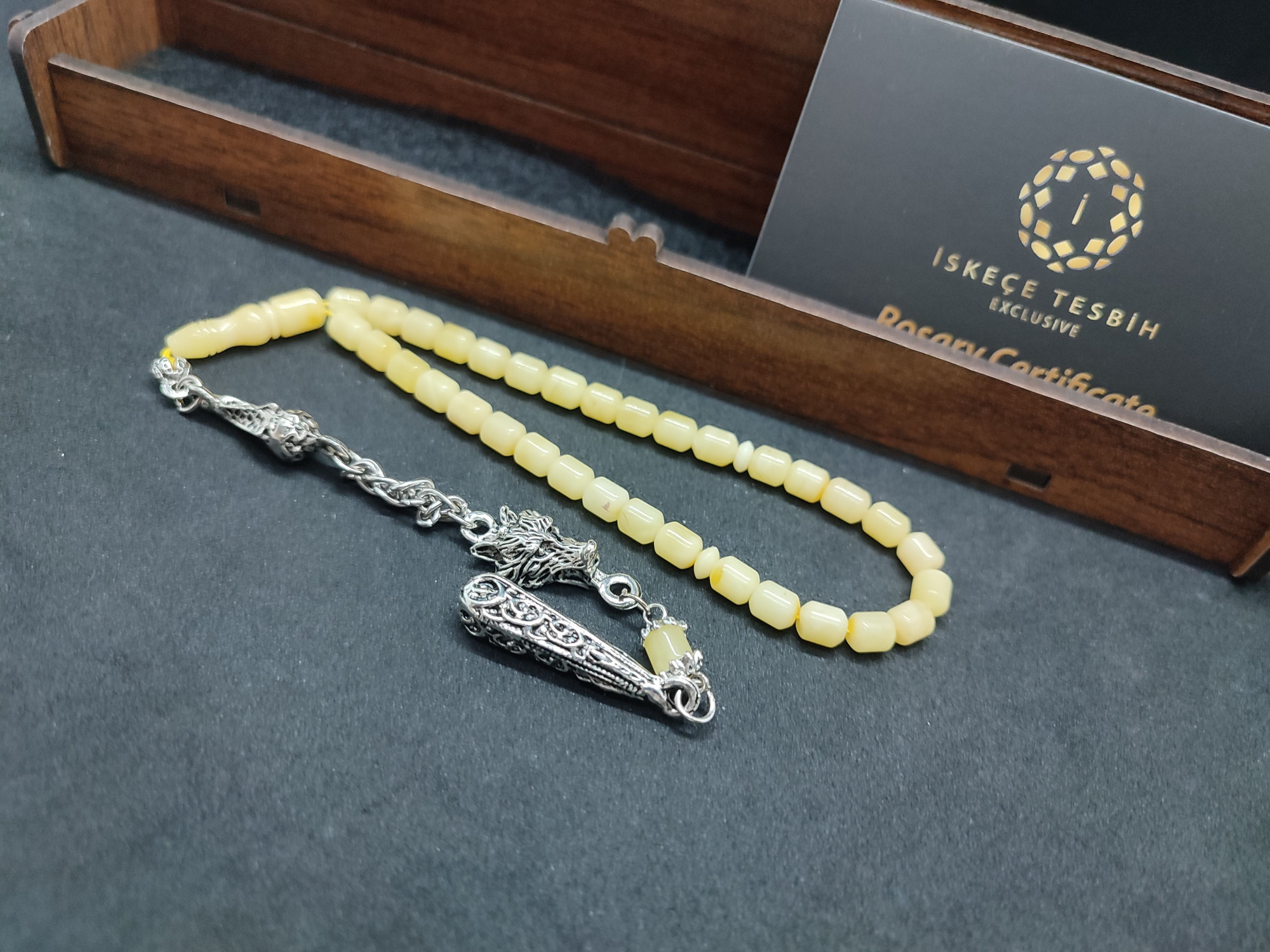 475 Ayar Gümüş Püsküllü 4 Parmak(Küçük Boy)Kalingrad White Amber 5.8 Gr.Sertifikalı 9618 küçük resim 4