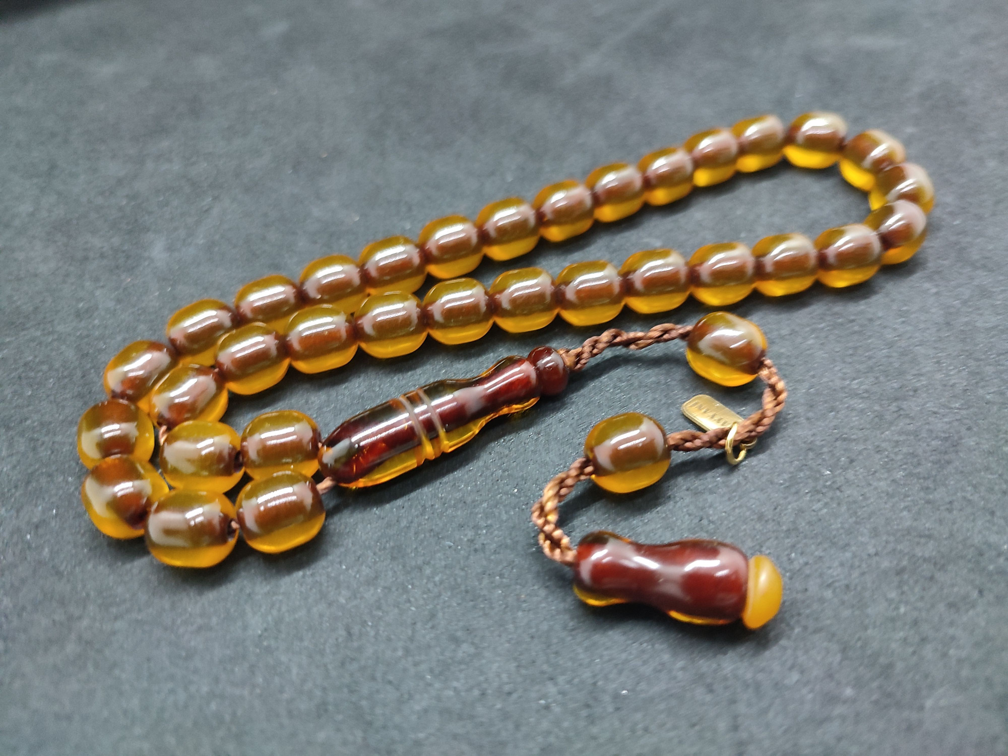 Hayyani Usta Eseri Çift Zımpara Çift Cilalı  Rengin Zirvesi Bir Sıkma Kehribar Sertifikalı 9630