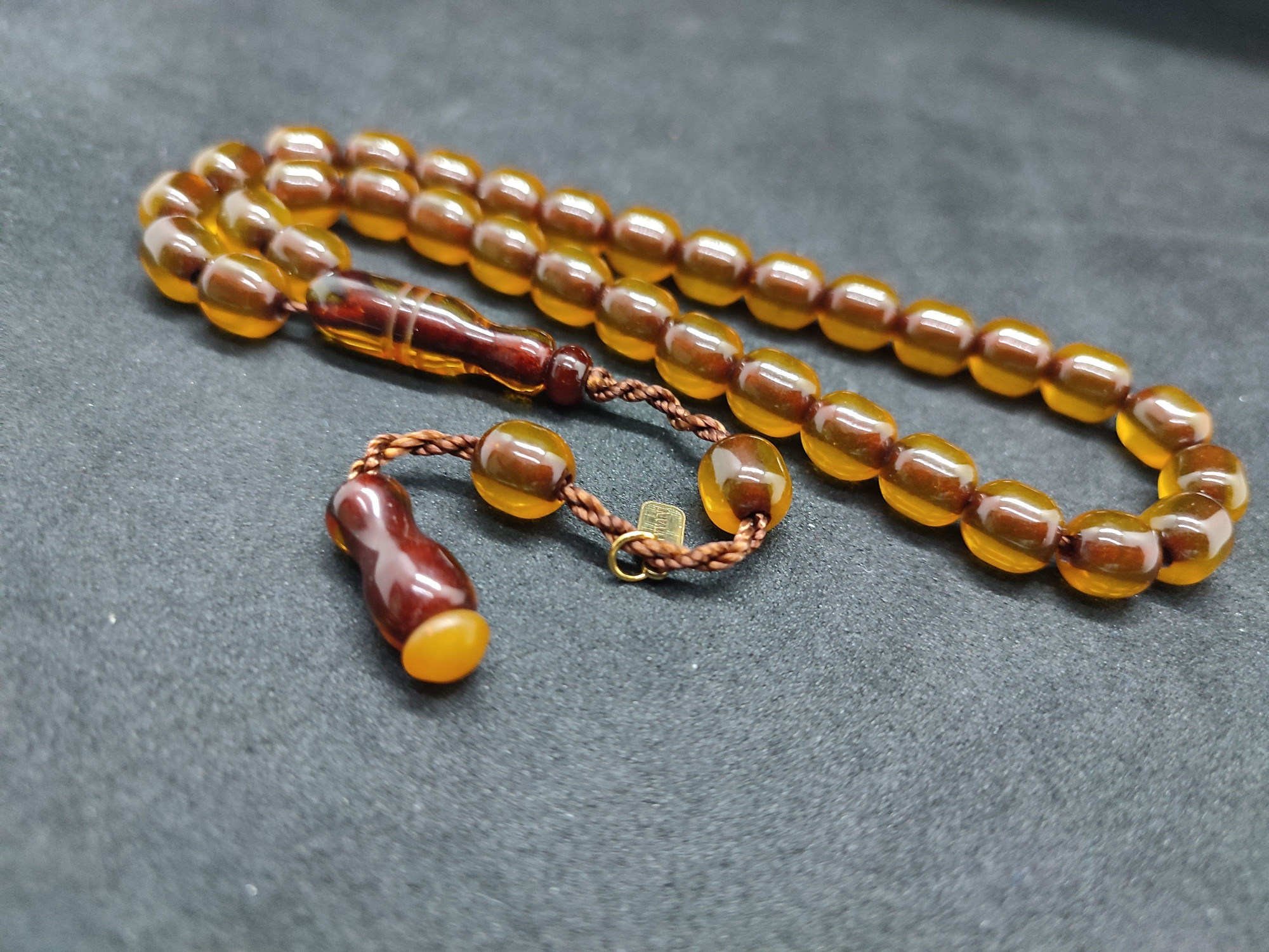 Hayyani Usta Eseri Çift Zımpara Çift Cilalı  Rengin Zirvesi Bir Sıkma Kehribar Sertifikalı 9630 küçük resim 3