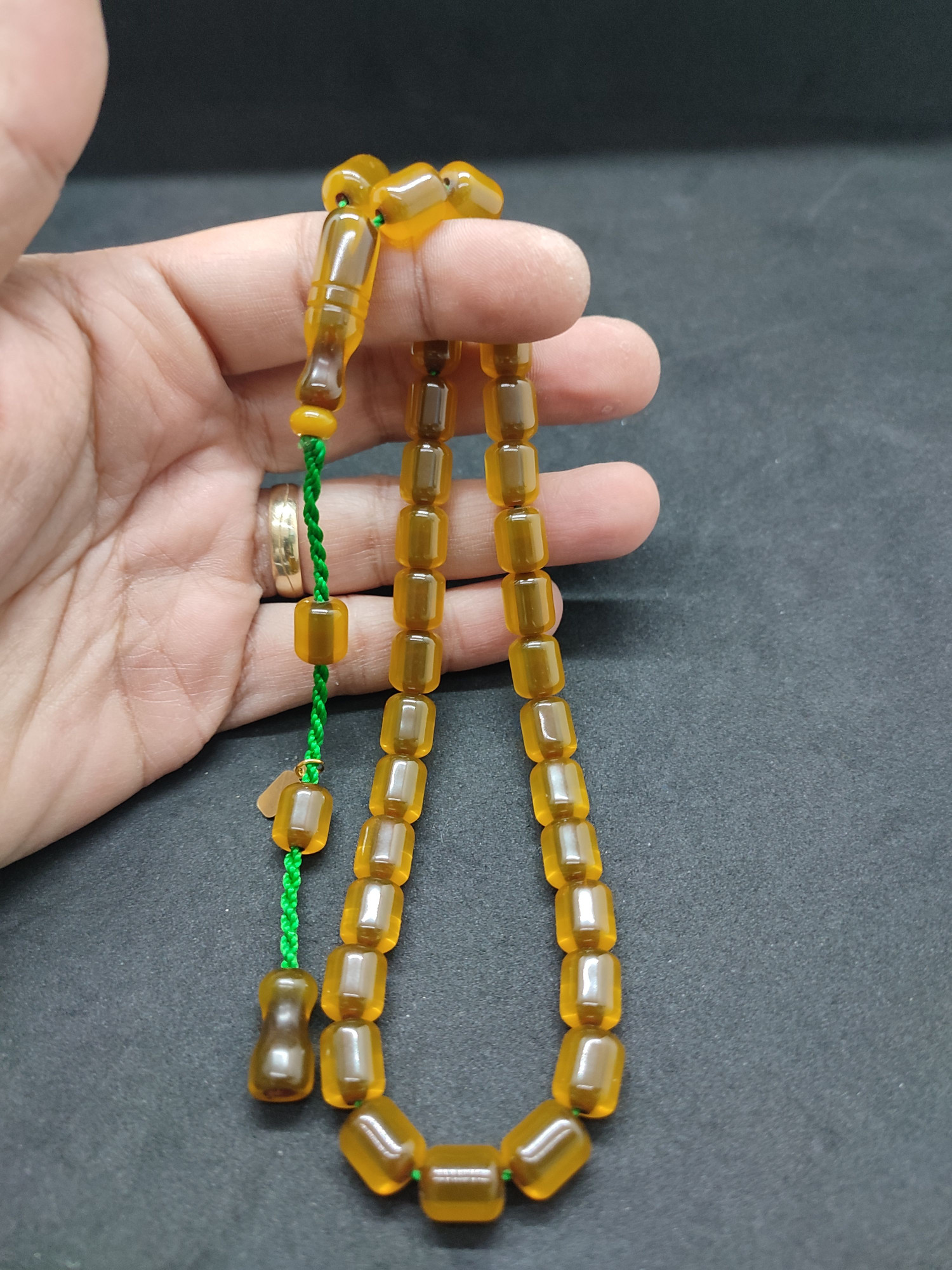 Hayyani Usta Eseri Çift Zımpara Çift Cilalı  Rengin Zirvesi Bir Sıkma Kehribar Sertifikalı 9634 küçük resim 3