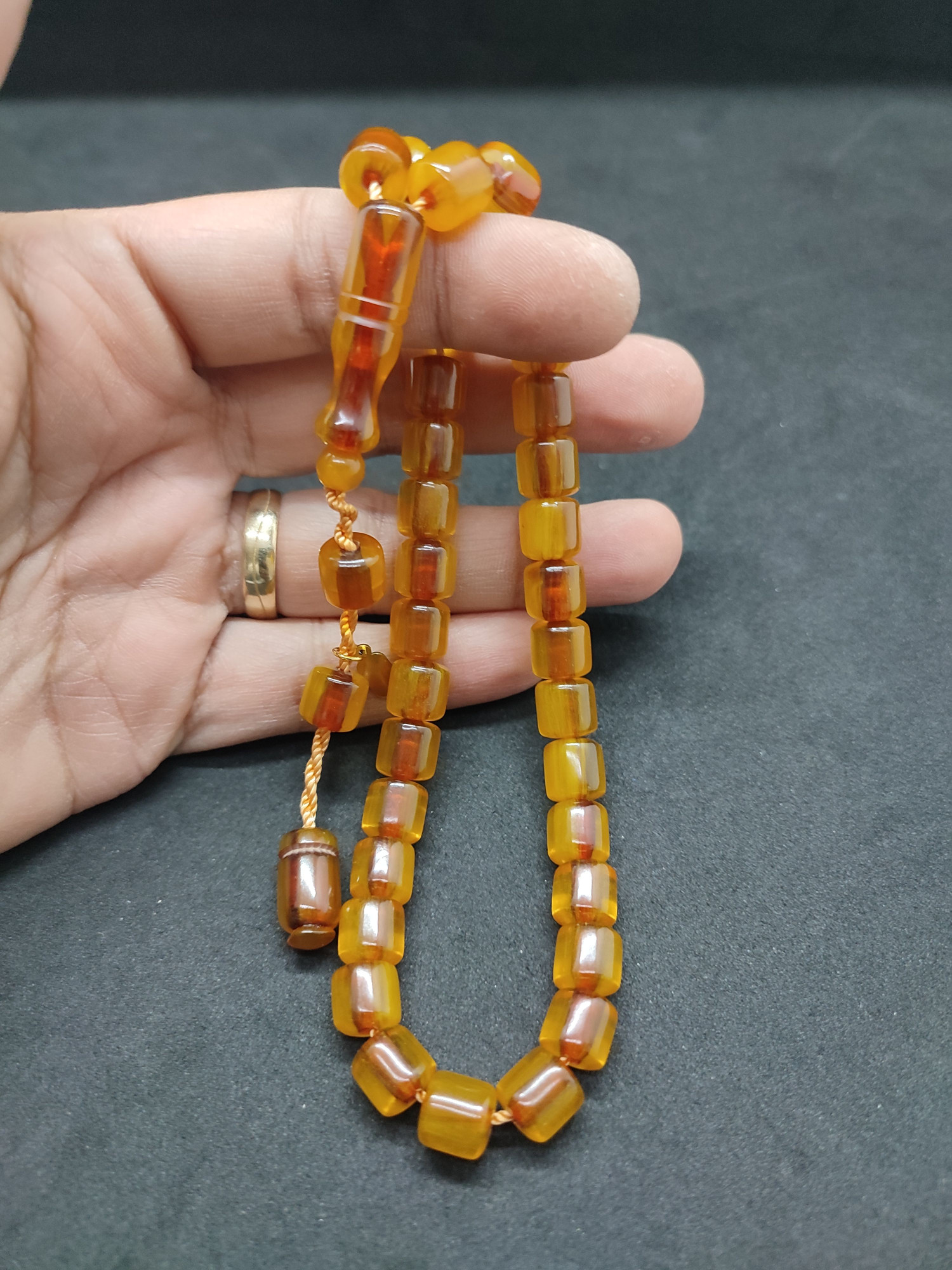 Hayyani Usta Eseri Çift Zımpara Çift Cilalı  Rengin Zirvesi Bir Sıkma Kehribar Sertifikalı 9637 küçük resim 4