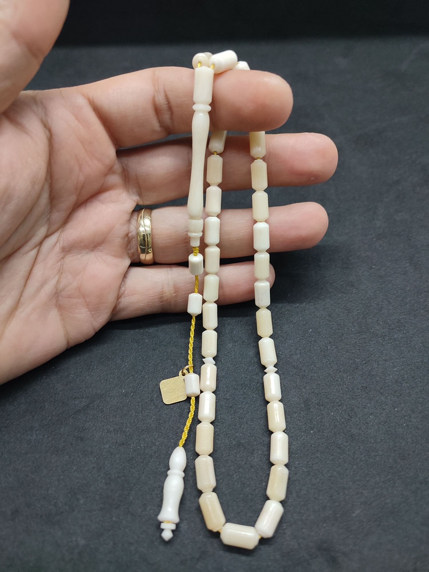 İskeçeli̇ Cemi̇l Usta Eseri̇ Sülün İmame El Boy  Naturel Bali̇na Kemi̇ği̇ küçük resim 4