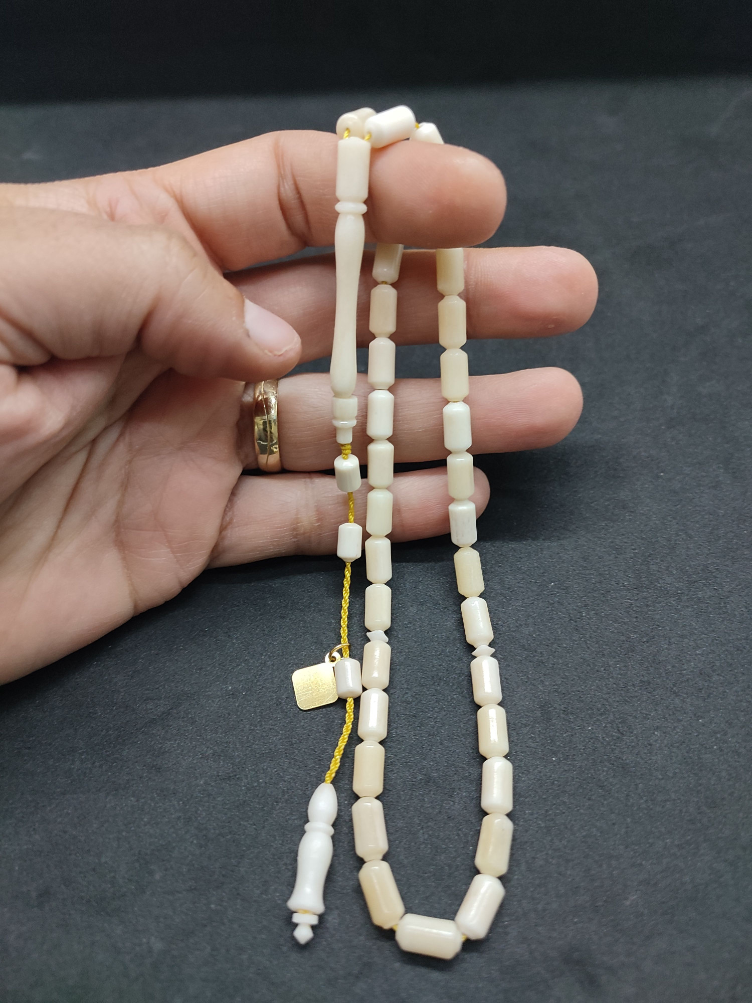 İskeçeli̇ Cemi̇l Usta Eseri̇ Sülün İmame El Boy  Naturel Bali̇na Kemi̇ği̇ küçük resim 5