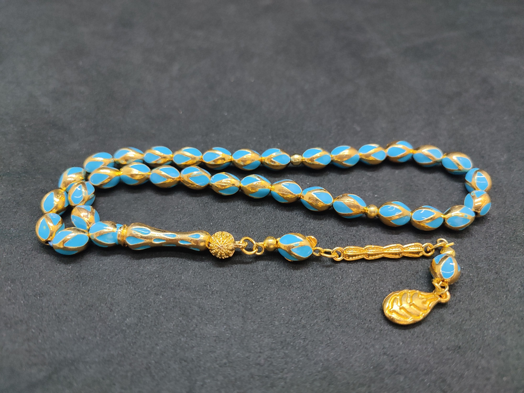 47 Gram Düşük Ayar Gümüş Tesbih 6’lı Yarma Model Sertifikalı 9674