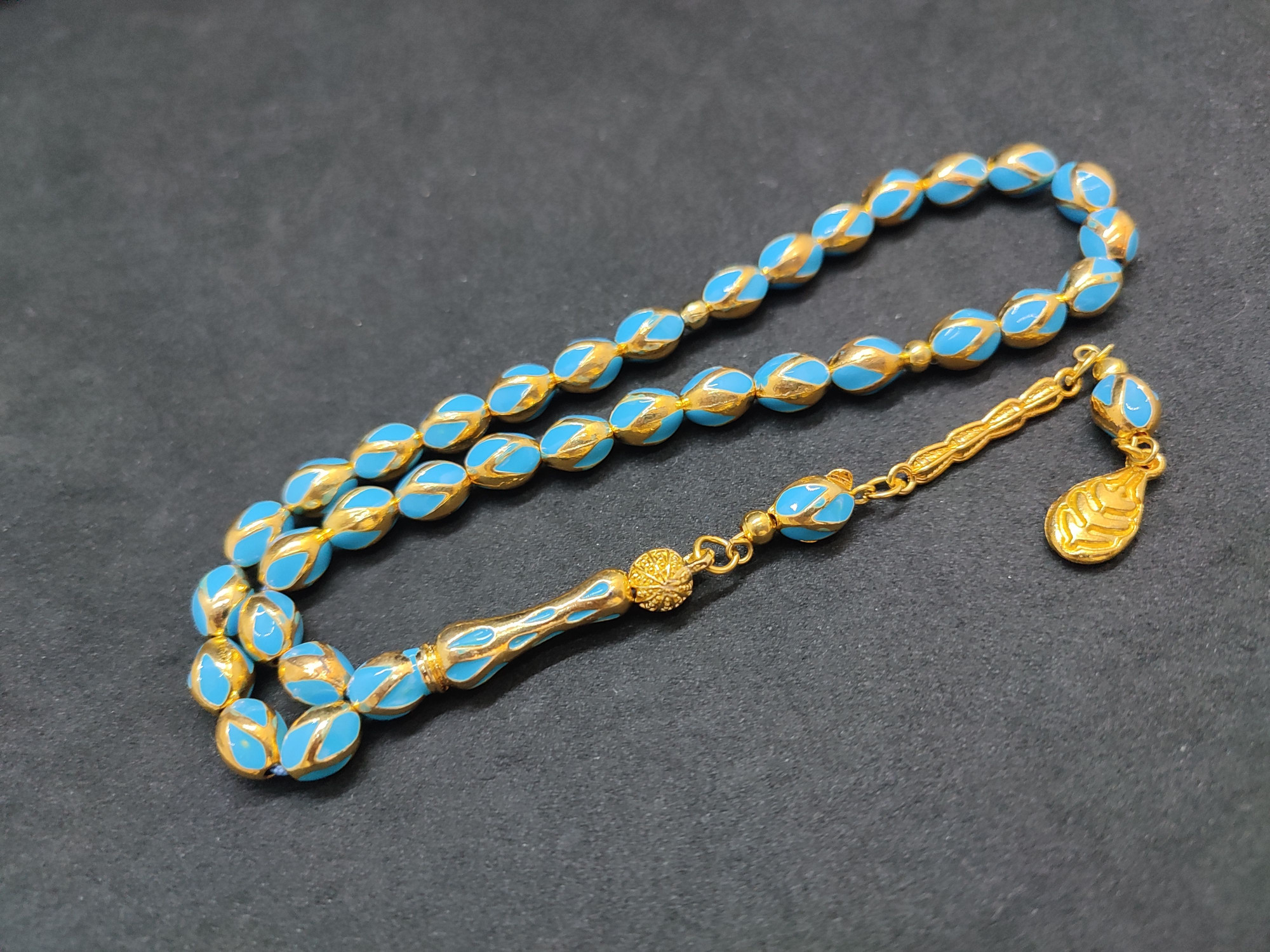 47 Gram Düşük Ayar Gümüş Tesbih 6’lı Yarma Model Sertifikalı 9674 küçük resim 2