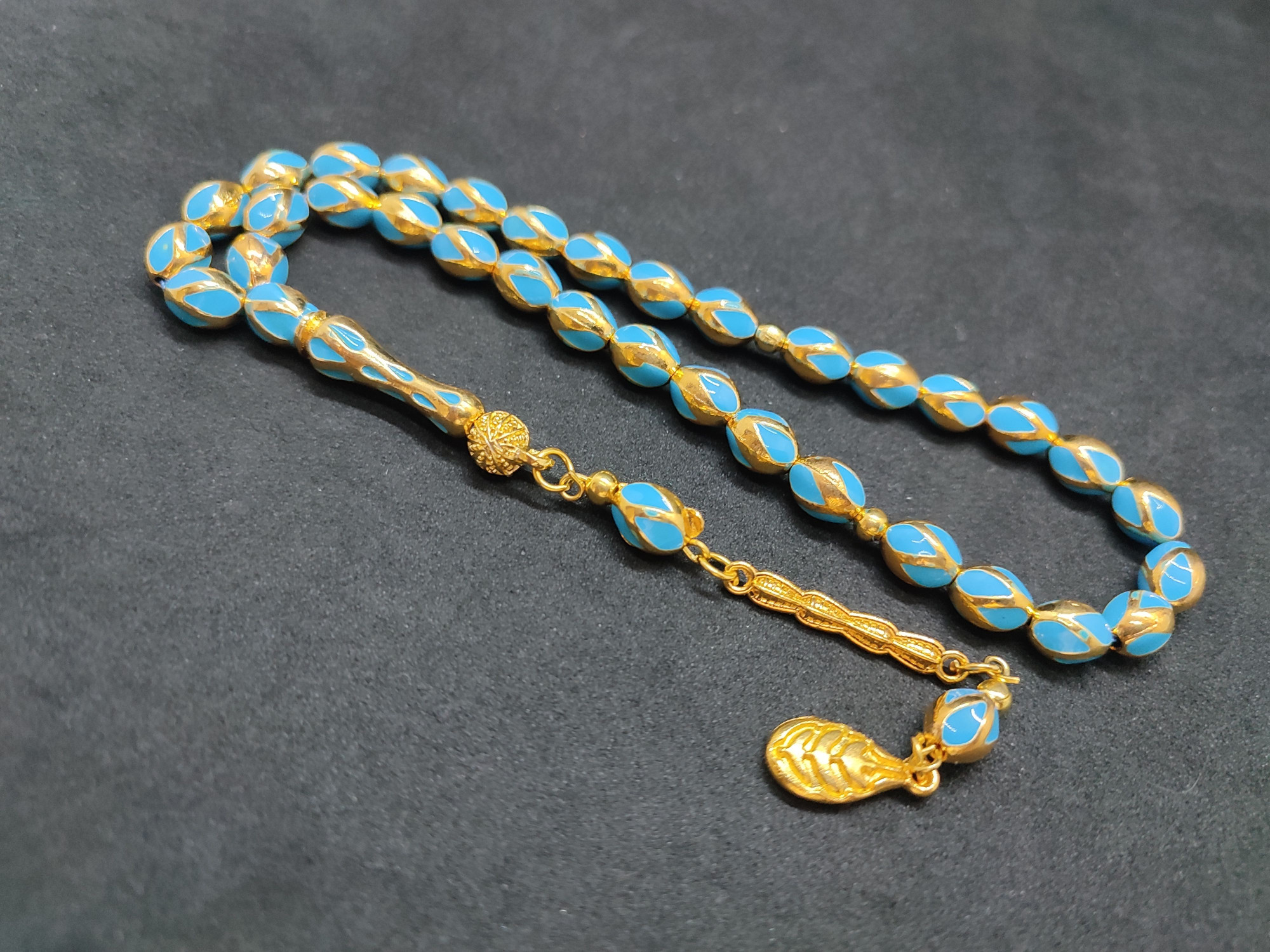 47 Gram Düşük Ayar Gümüş Tesbih 6’lı Yarma Model Sertifikalı 9674 küçük resim 4