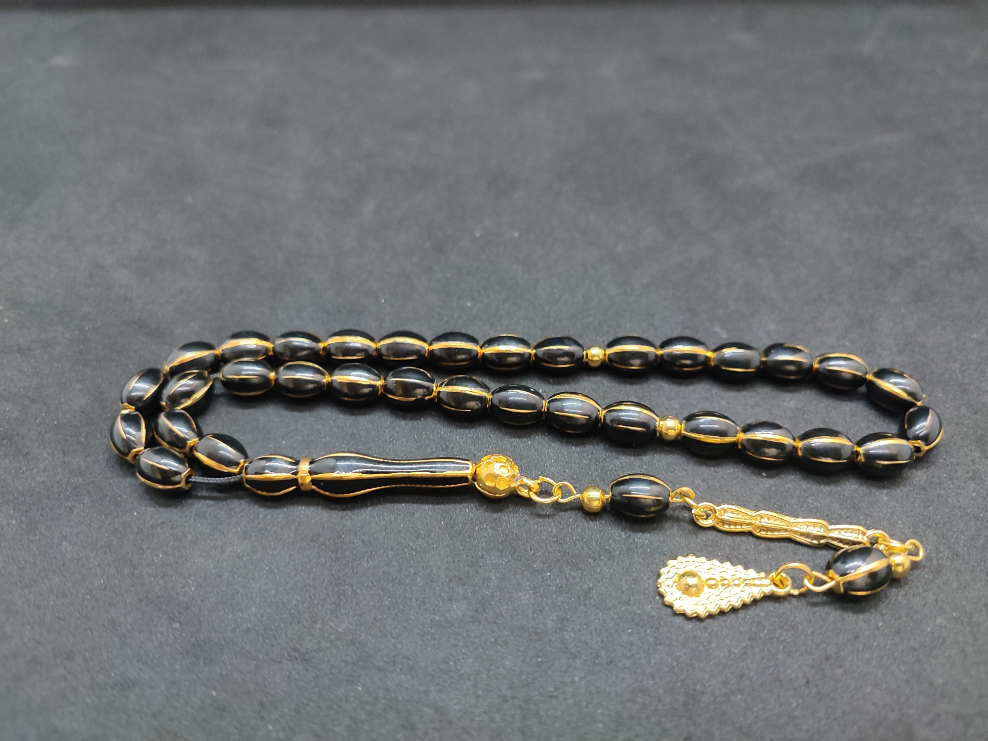 47 Gram Düşük Ayar Gümüş Tesbih 6’lı Yarma Model Sertifikalı 9676 küçük resim 2