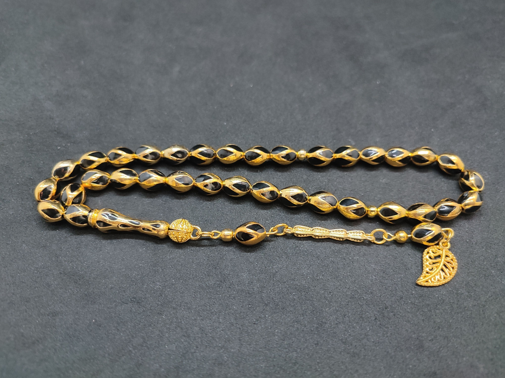 47 Gram Düşük Ayar Gümüş Tesbih 6’lı Yarma Model Sertifikalı 9679 küçük resim 2