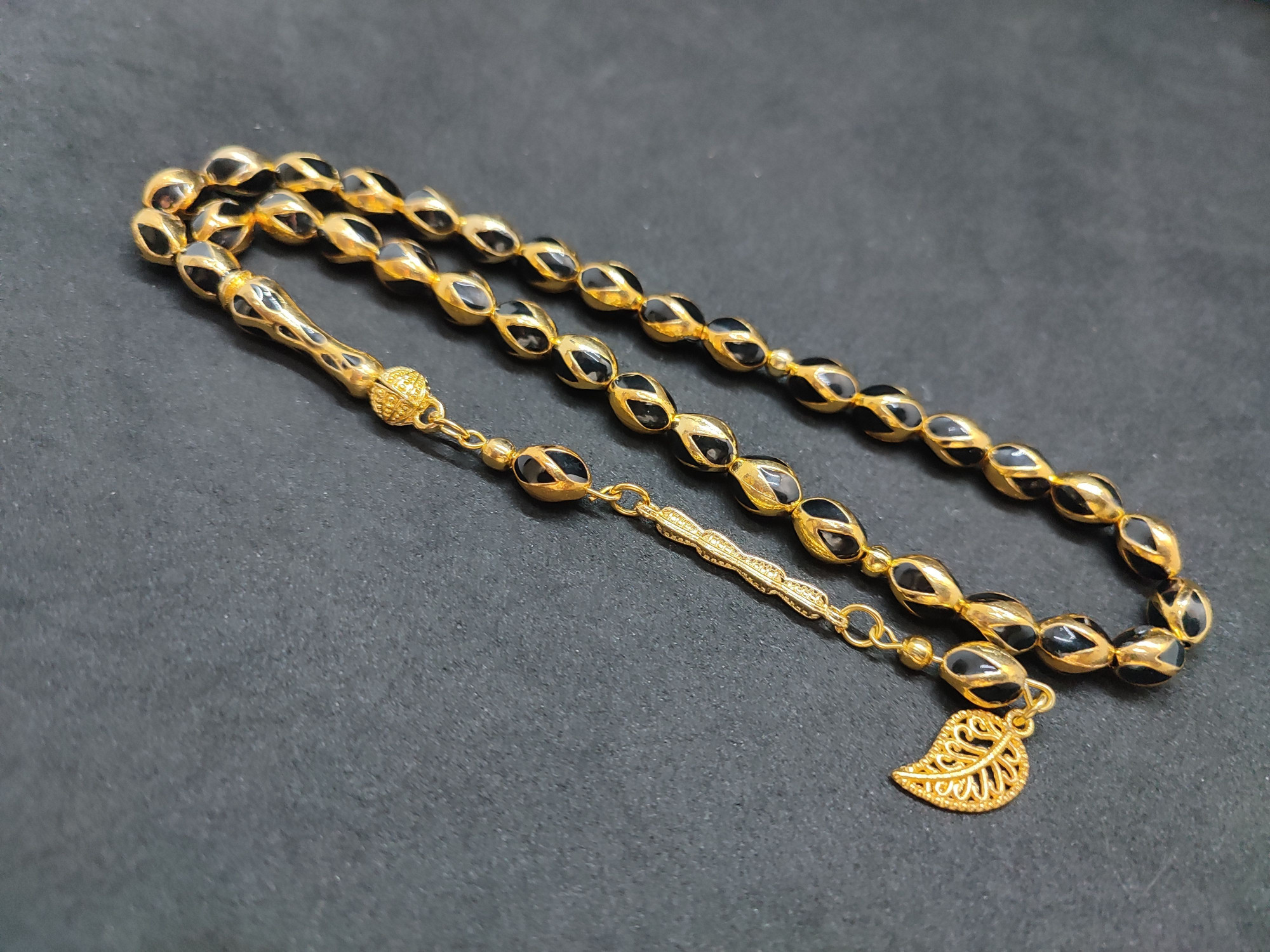 47 Gram Düşük Ayar Gümüş Tesbih 6’lı Yarma Model Sertifikalı 9679 küçük resim 4