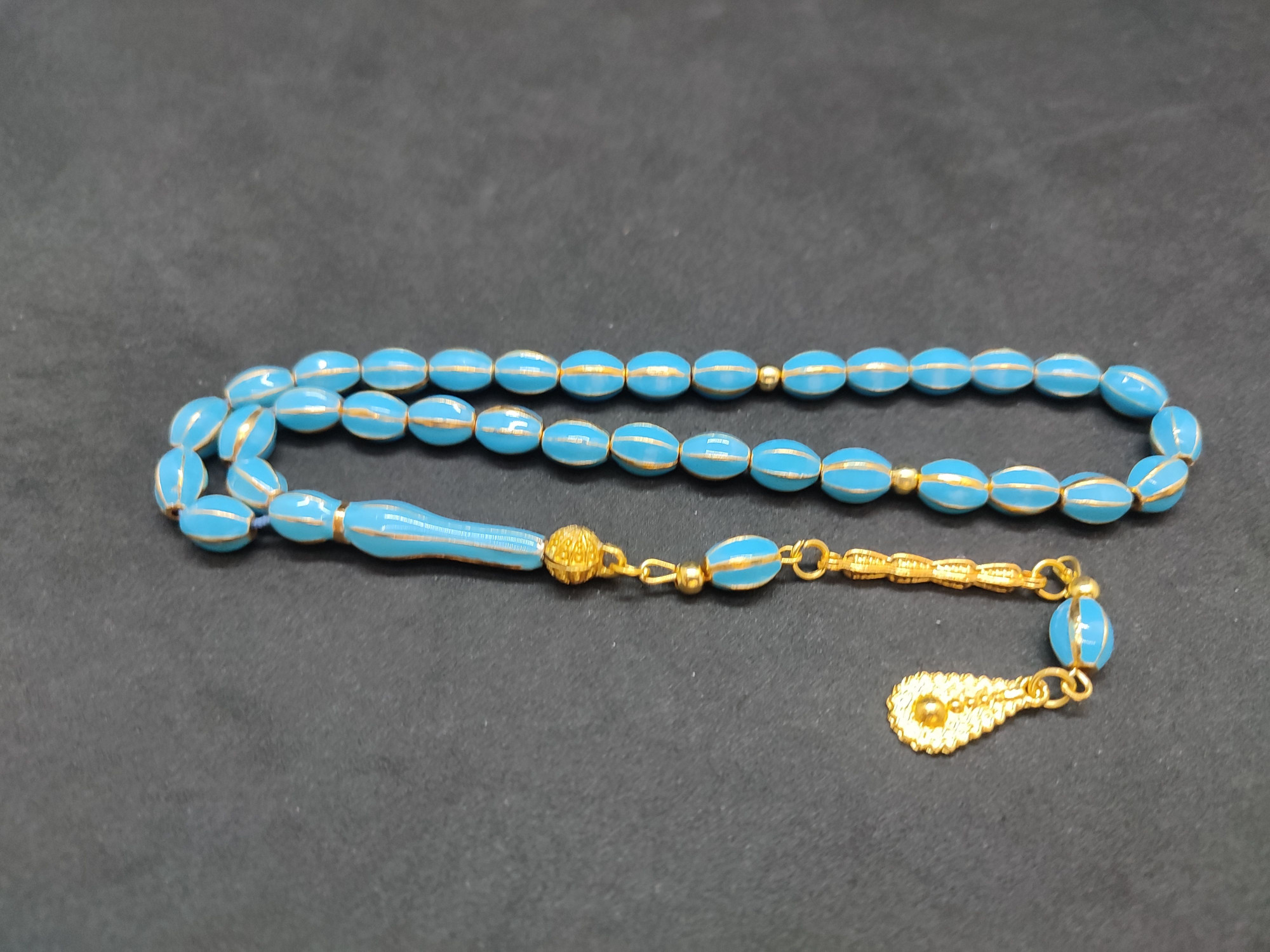 47 Gram Düşük Ayar Gümüş Tesbih 6’lı Yarma Model Sertifikalı 9683