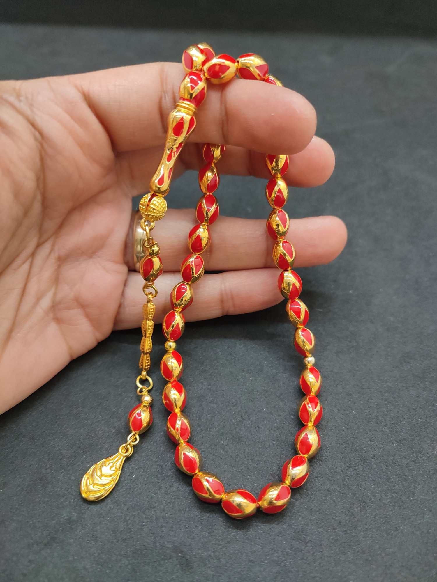 47 Gram Düşük Ayar Gümüş Tesbih 6’lı Yarma Model Sertifikalı 9685 küçük resim 3