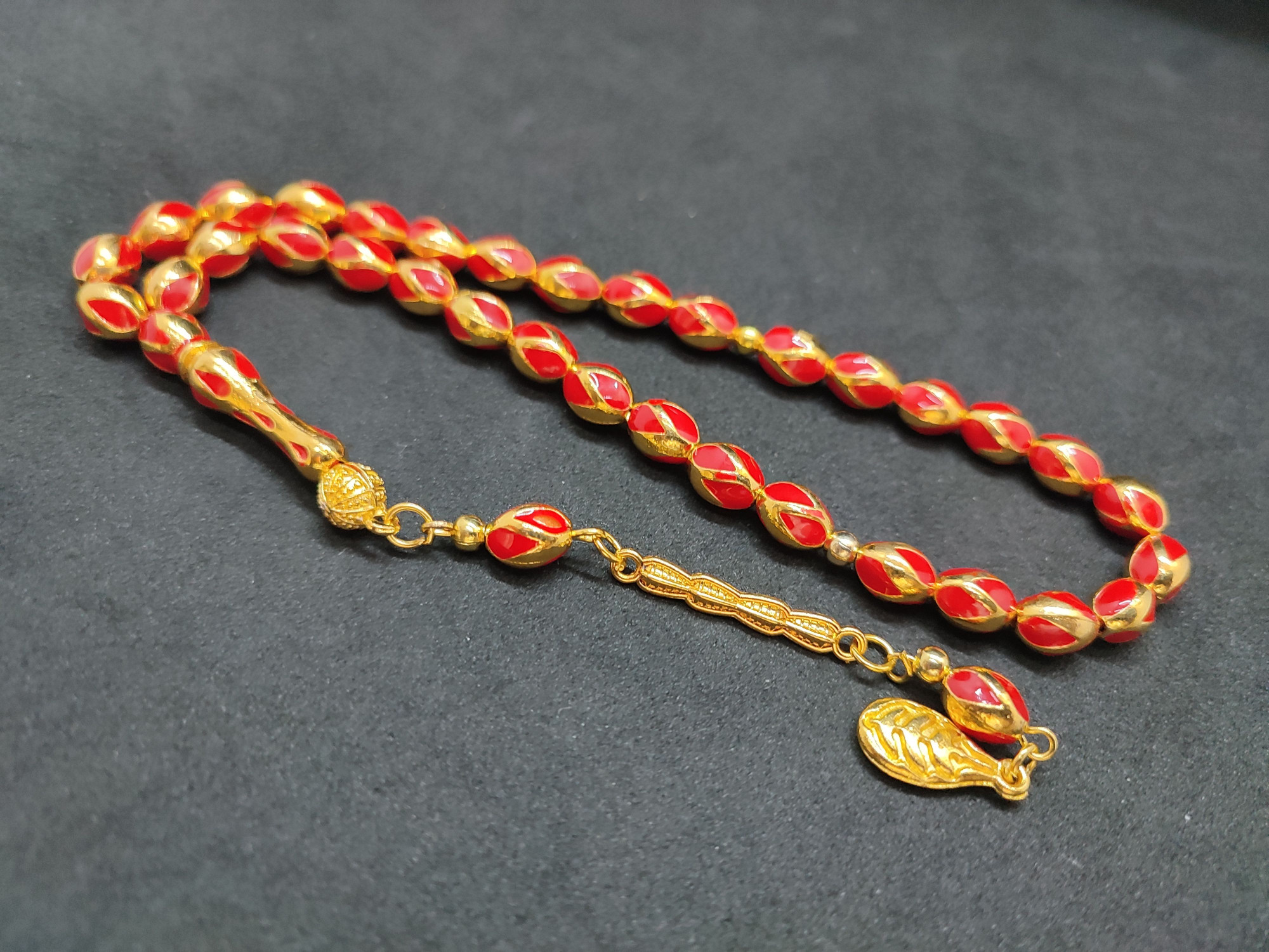 47 Gram Düşük Ayar Gümüş Tesbih 6’lı Yarma Model Sertifikalı 9685 küçük resim 4