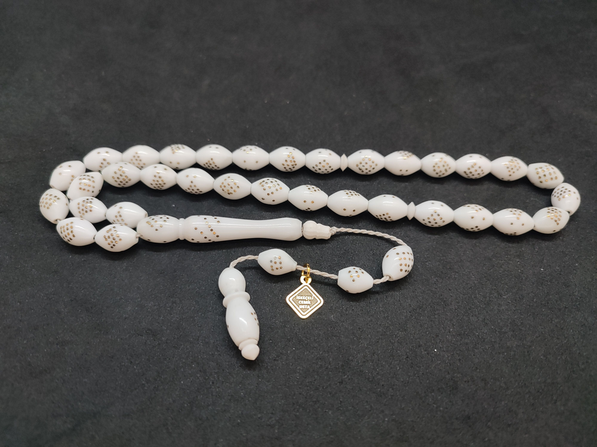 İskeçeli Cemil Usta Eseri Bronz Çakımlı Naturel Deve Kemiği Sertifikalı 9687 küçük resim 2