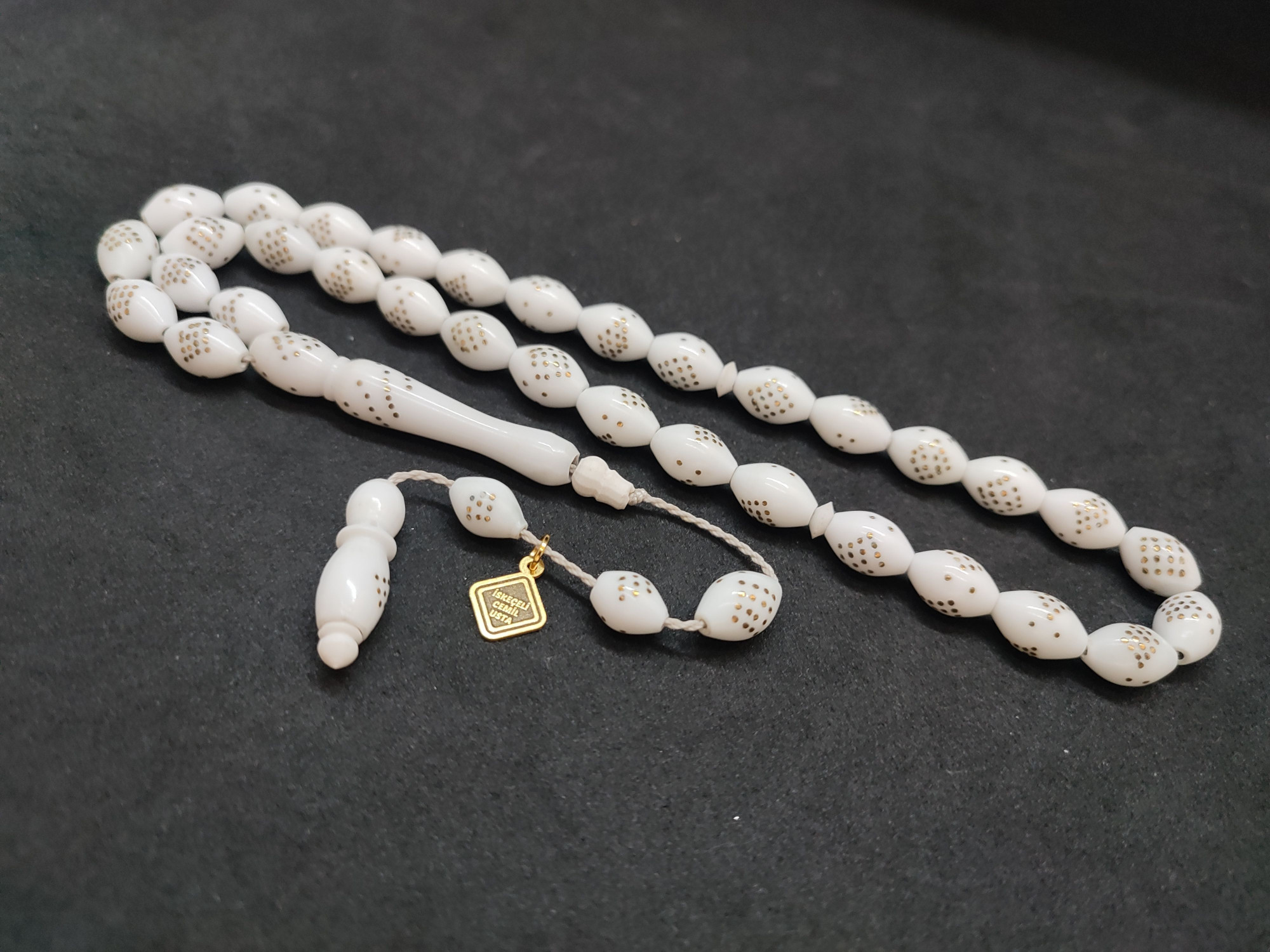 İskeçeli Cemil Usta Eseri Bronz Çakımlı Naturel Deve Kemiği Sertifikalı 9687 küçük resim 3