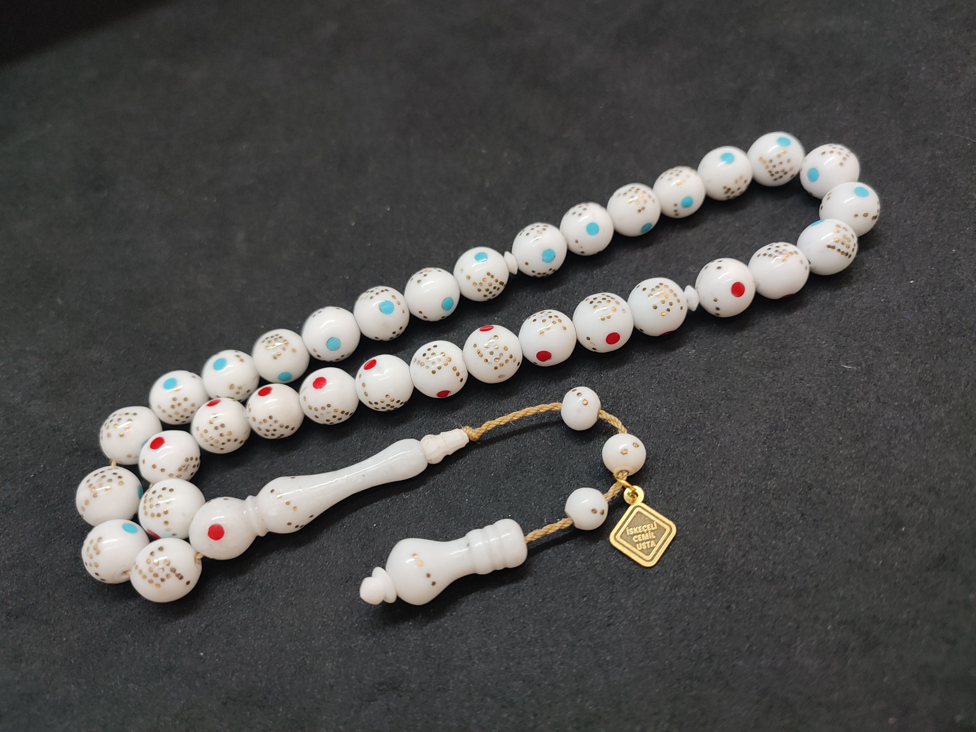 İskeçeli Cemil Usta Eseri Bronz Çakımlı Mineli Naturel Deve Kemiği Sertifikalı 9688 küçük resim 2