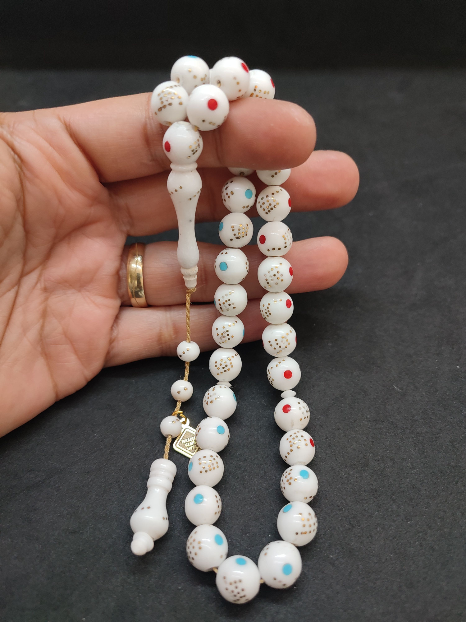 İskeçeli Cemil Usta Eseri Bronz Çakımlı Mineli Naturel Deve Kemiği Sertifikalı 9688 küçük resim 4