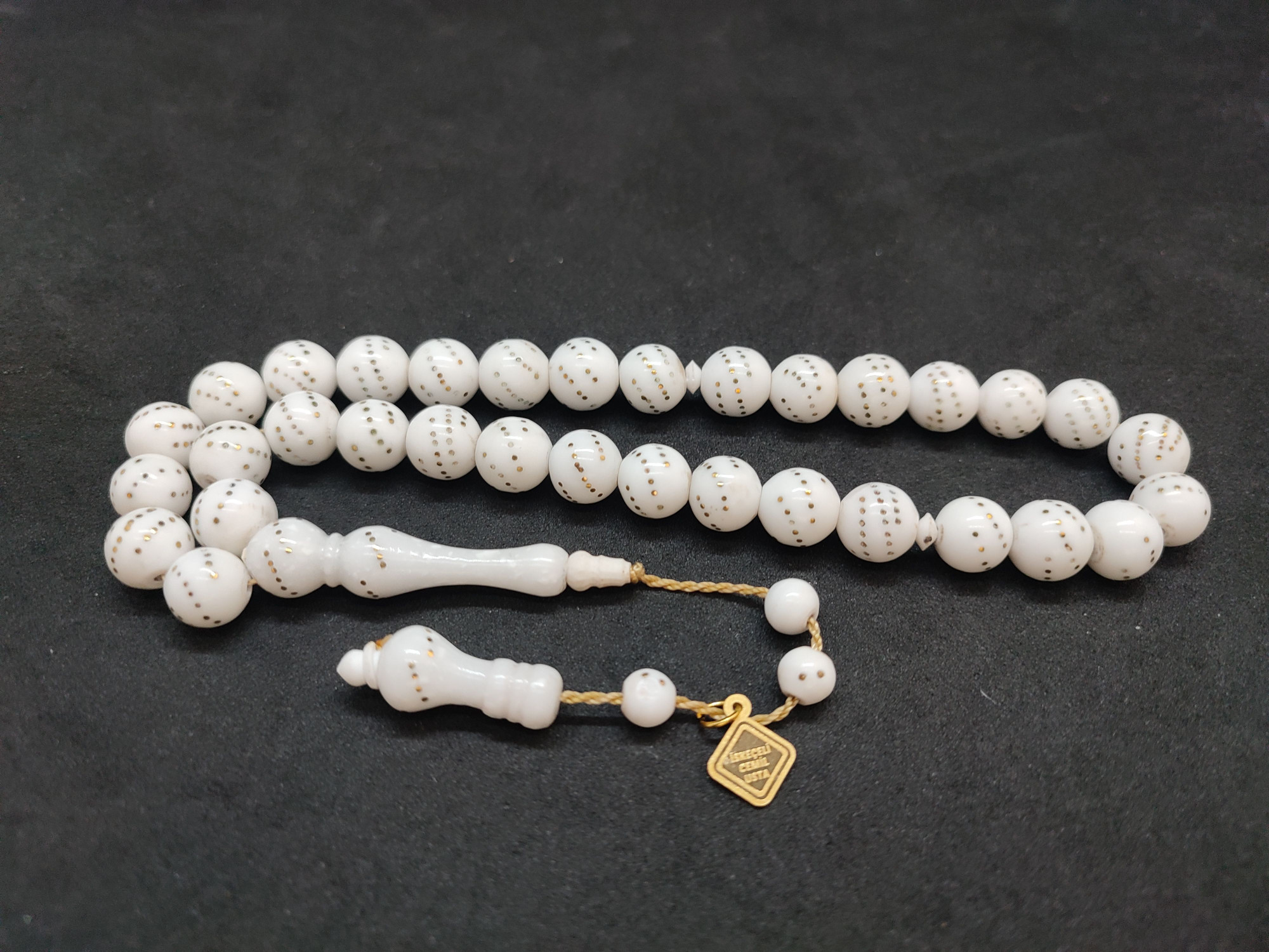 İskeçeli Cemil Usta Eseri Bronz Çakımlı Mineli Naturel Deve Kemiği Sertifikalı 9689 küçük resim 2