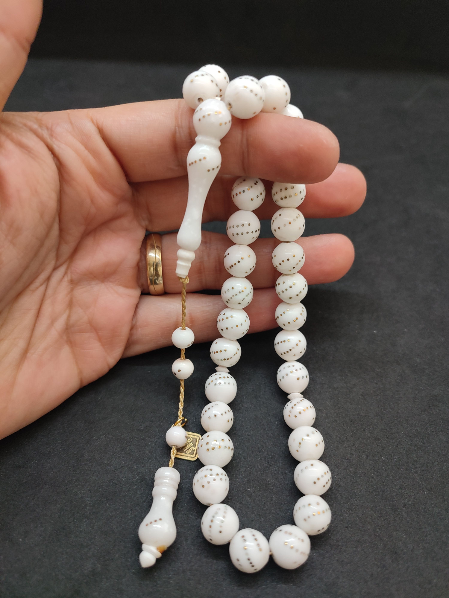 İskeçeli Cemil Usta Eseri Bronz Çakımlı Mineli Naturel Deve Kemiği Sertifikalı 9689 küçük resim 4