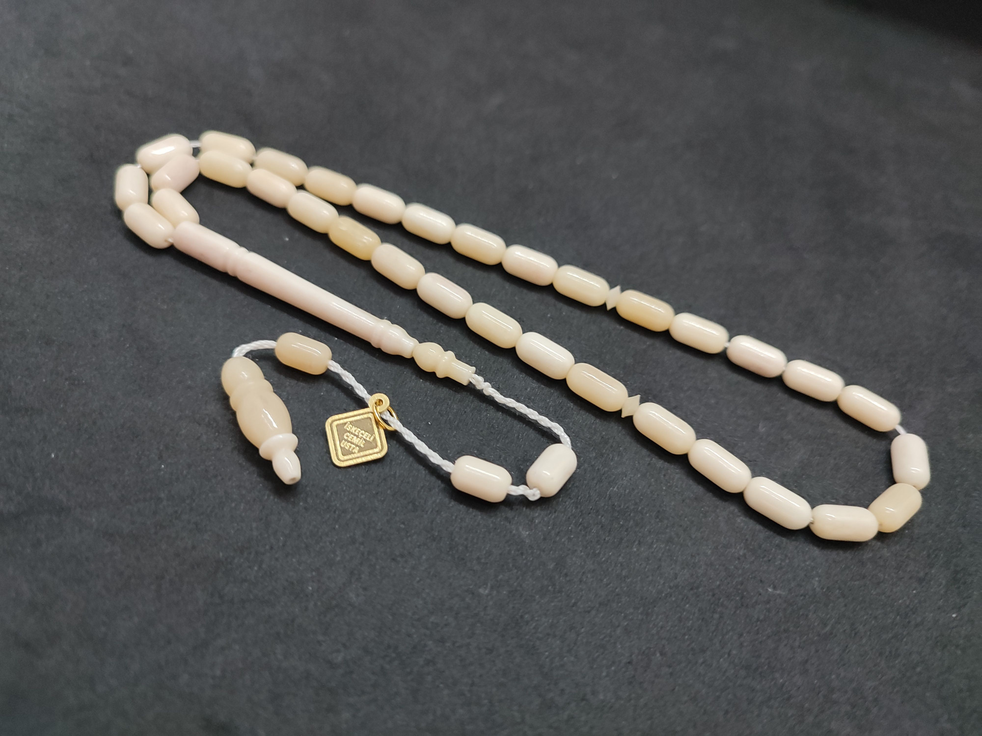 İskeçeli Cemil Usta Eseri Kuru Torna Yarı Özlü El Boy Naturel Balina Kemiği Sertifikalı 9692 küçük resim 3