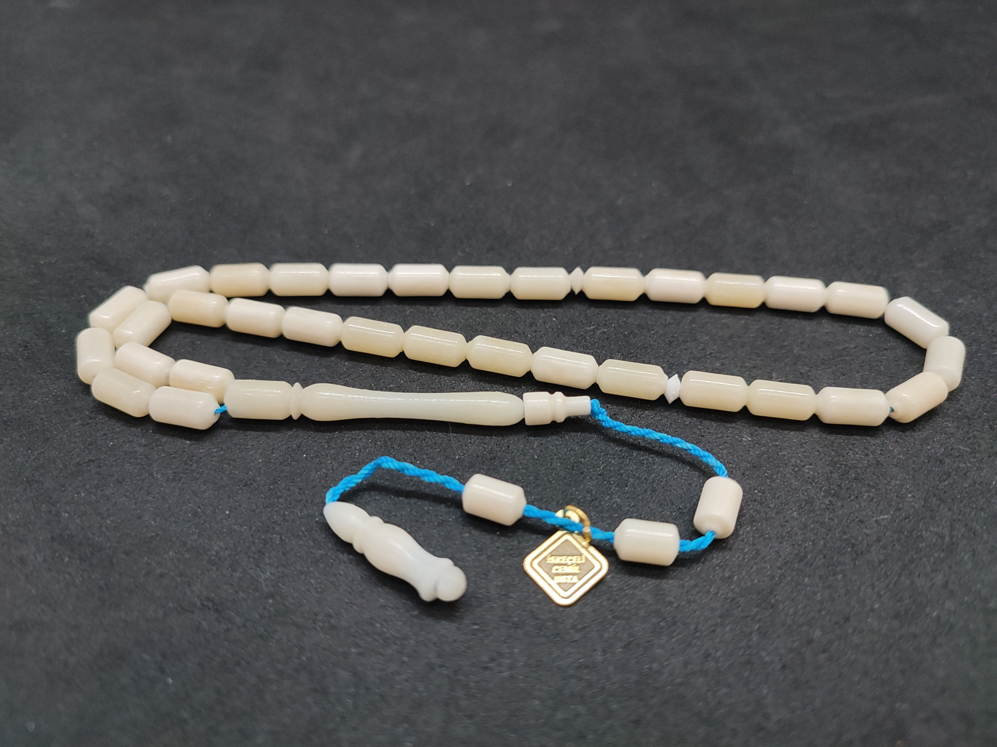 İskeçeli Cemil Usta Eseri Kuru Torna Yarı Özlü El Boy Naturel Balina Kemiği Sertifikalı 9693