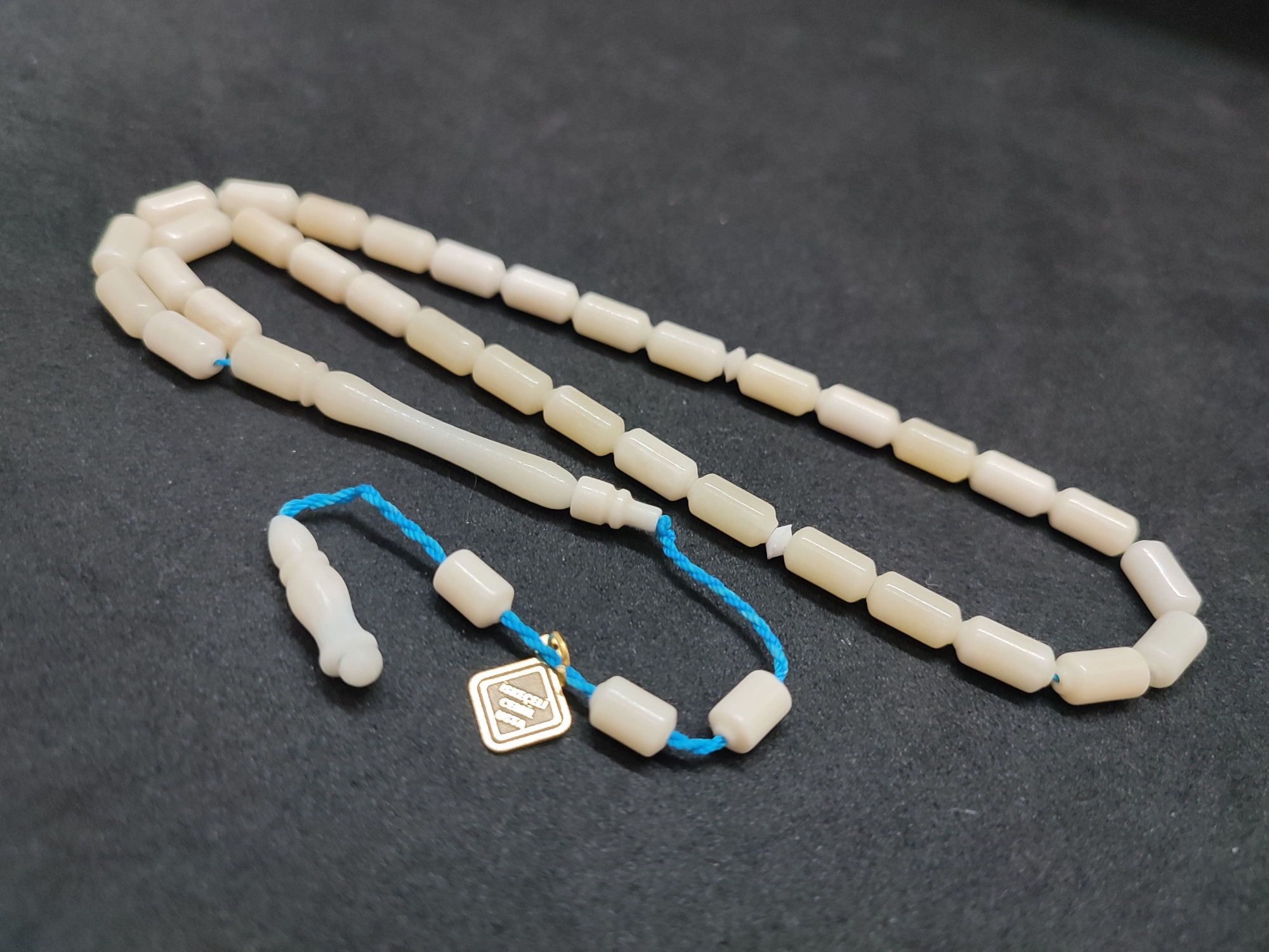 İskeçeli Cemil Usta Eseri Kuru Torna Yarı Özlü El Boy Naturel Balina Kemiği Sertifikalı 9693 küçük resim 4