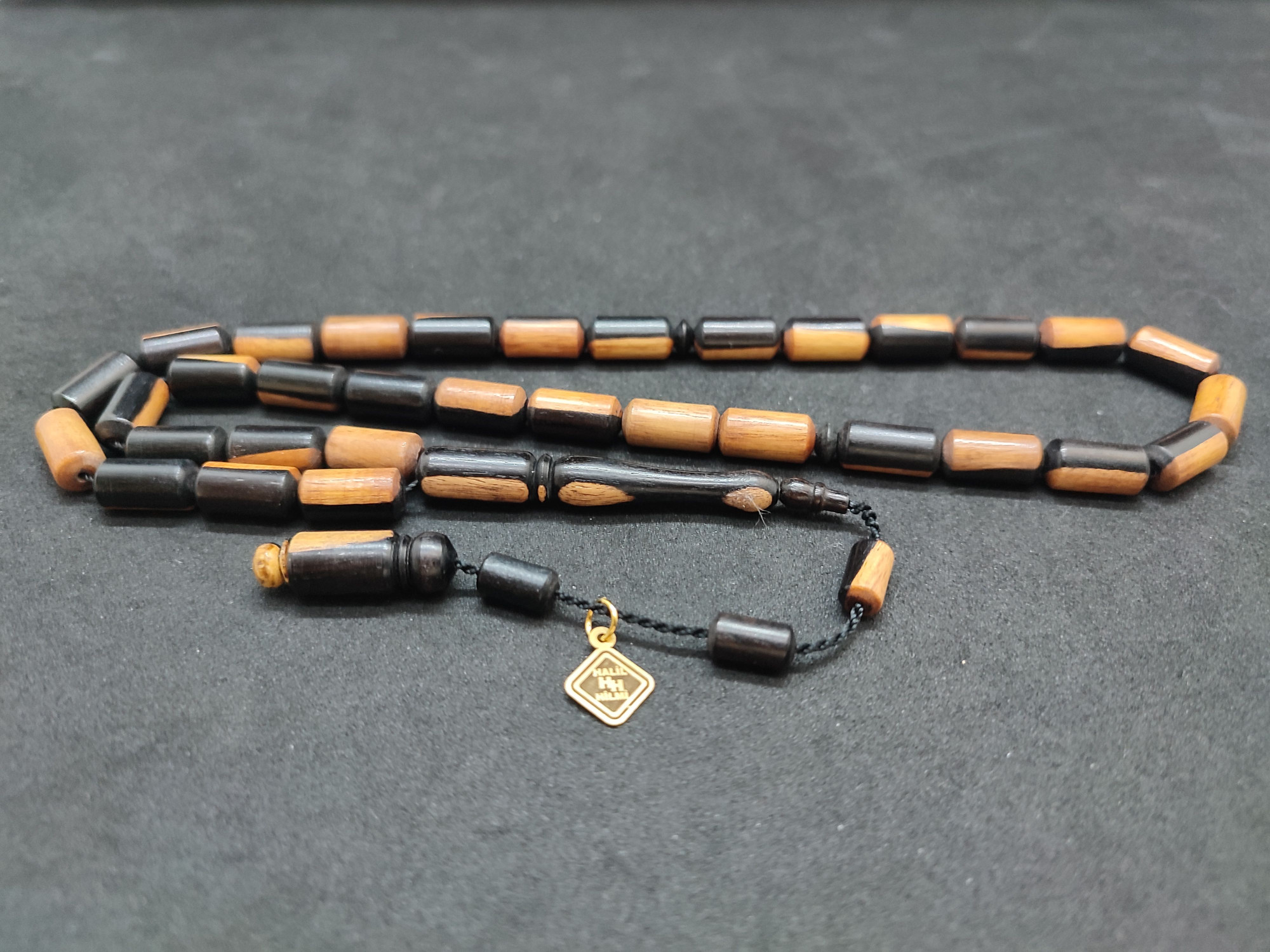 Halil Hilmi Usta Eseri Kuru Torna Nadir Renk Naturel Abanoz Sertifikalı 9697