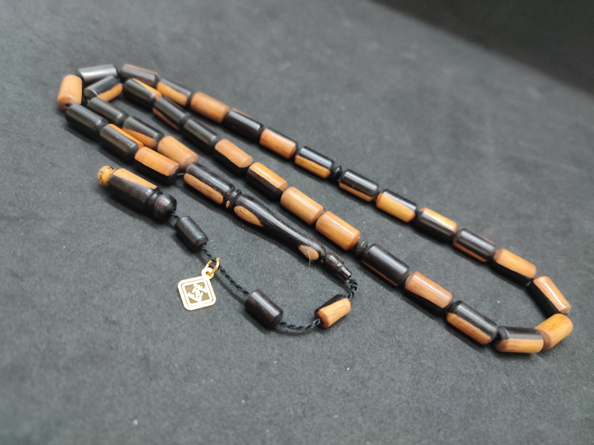 Halil Hilmi Usta Eseri Kuru Torna Nadir Renk Naturel Abanoz Sertifikalı 9697 küçük resim 3