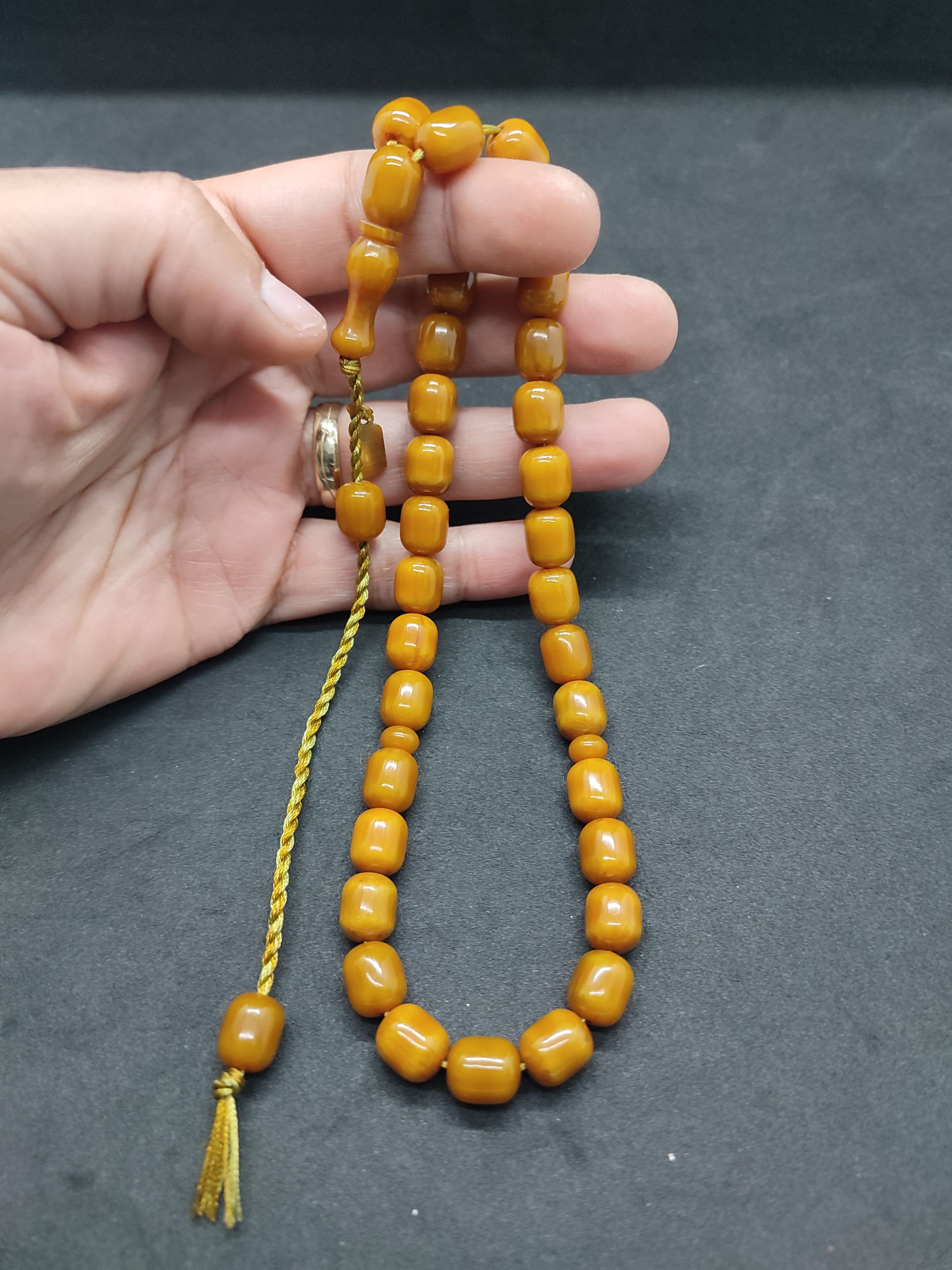 Osama Omari Usta Eseri 50 Yaşında Horoz İmame Havşalı Alman Faturan Tesbih Sertifikalı 9698 küçük resim 5