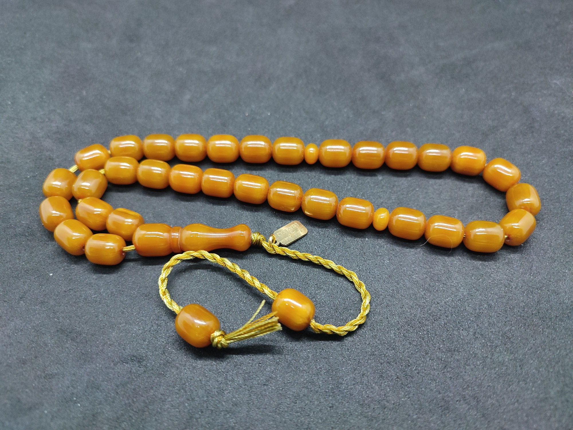 Osama Omari Usta Eseri 50 Yaşında Horoz İmame Havşalı Alman Faturan Tesbih Sertifikalı 9699 küçük resim 2