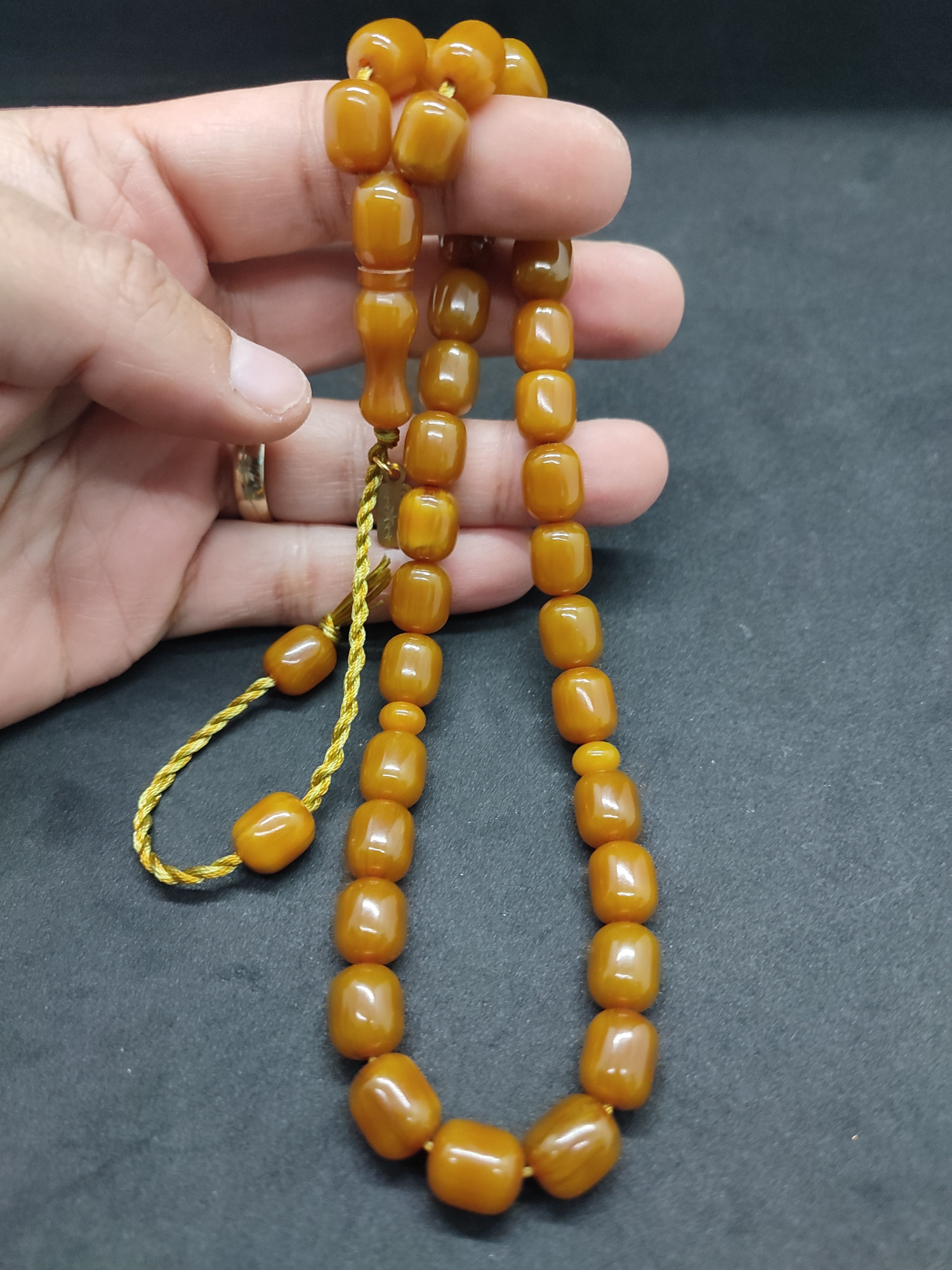 Osama Omari Usta Eseri 50 Yaşında Horoz İmame Havşalı Alman Faturan Tesbih Sertifikalı 9699 küçük resim 5