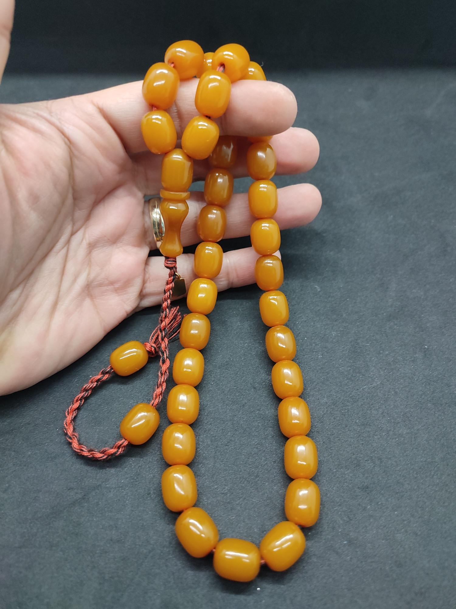 Osama Omari Usta Eseri 50 Yaşında Horoz İmame Havşalı Alman Faturan Tesbih Sertifikalı 9700 küçük resim 3