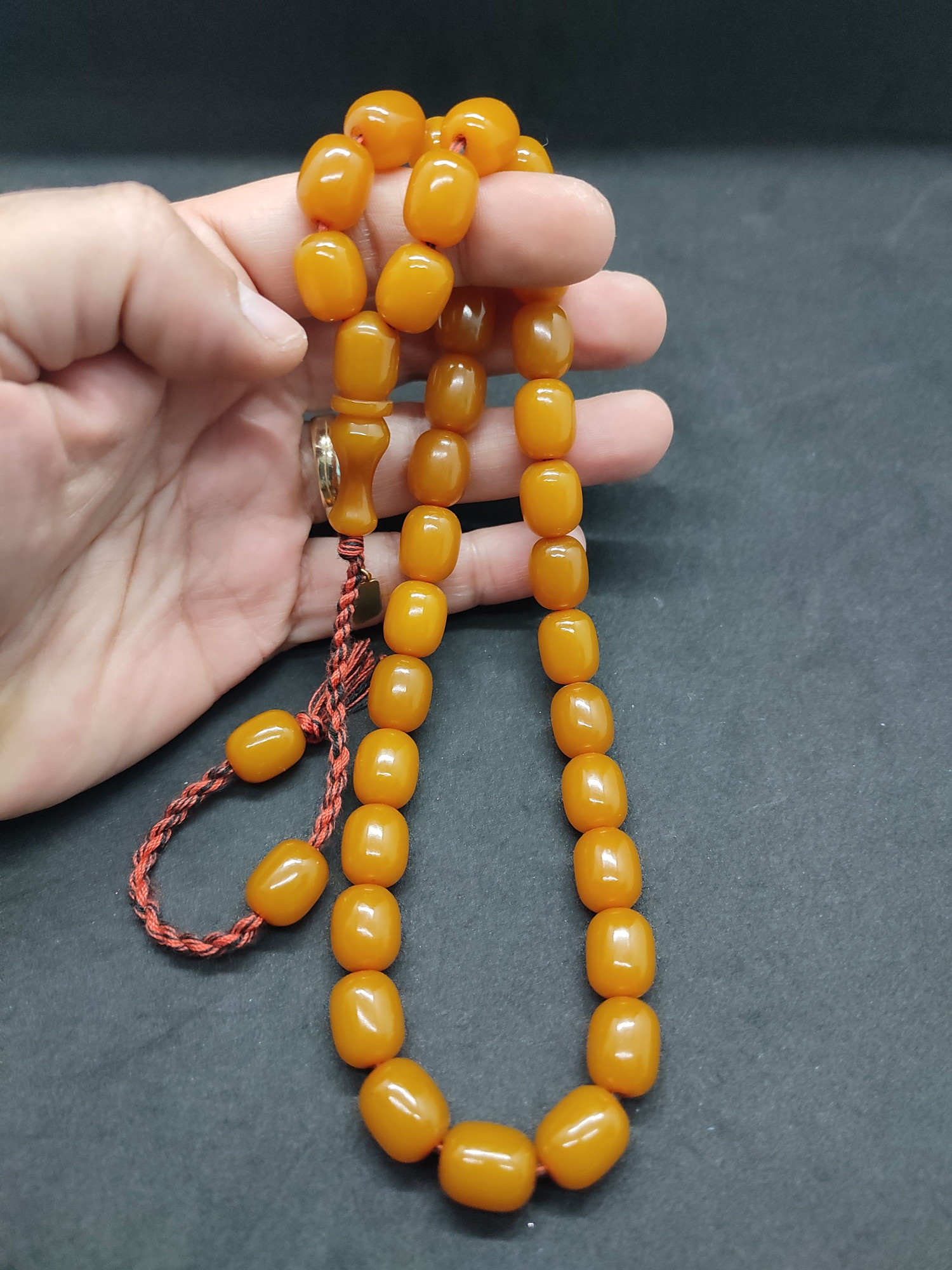 Osama Omari Usta Eseri 50 Yaşında Horoz İmame Havşalı Alman Faturan Tesbih Sertifikalı 9700 küçük resim 5