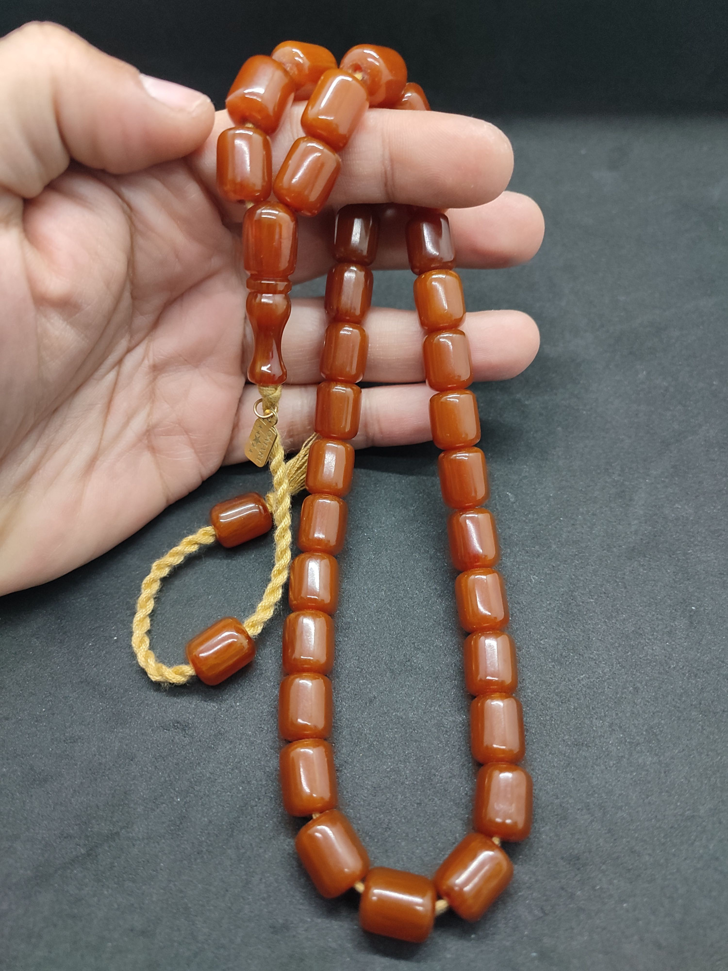 Osama Omari Usta Eseri 50 Yaşında Horoz İmame Havşalı Alman Faturan Tesbih Sertifikalı 9701 küçük resim 5