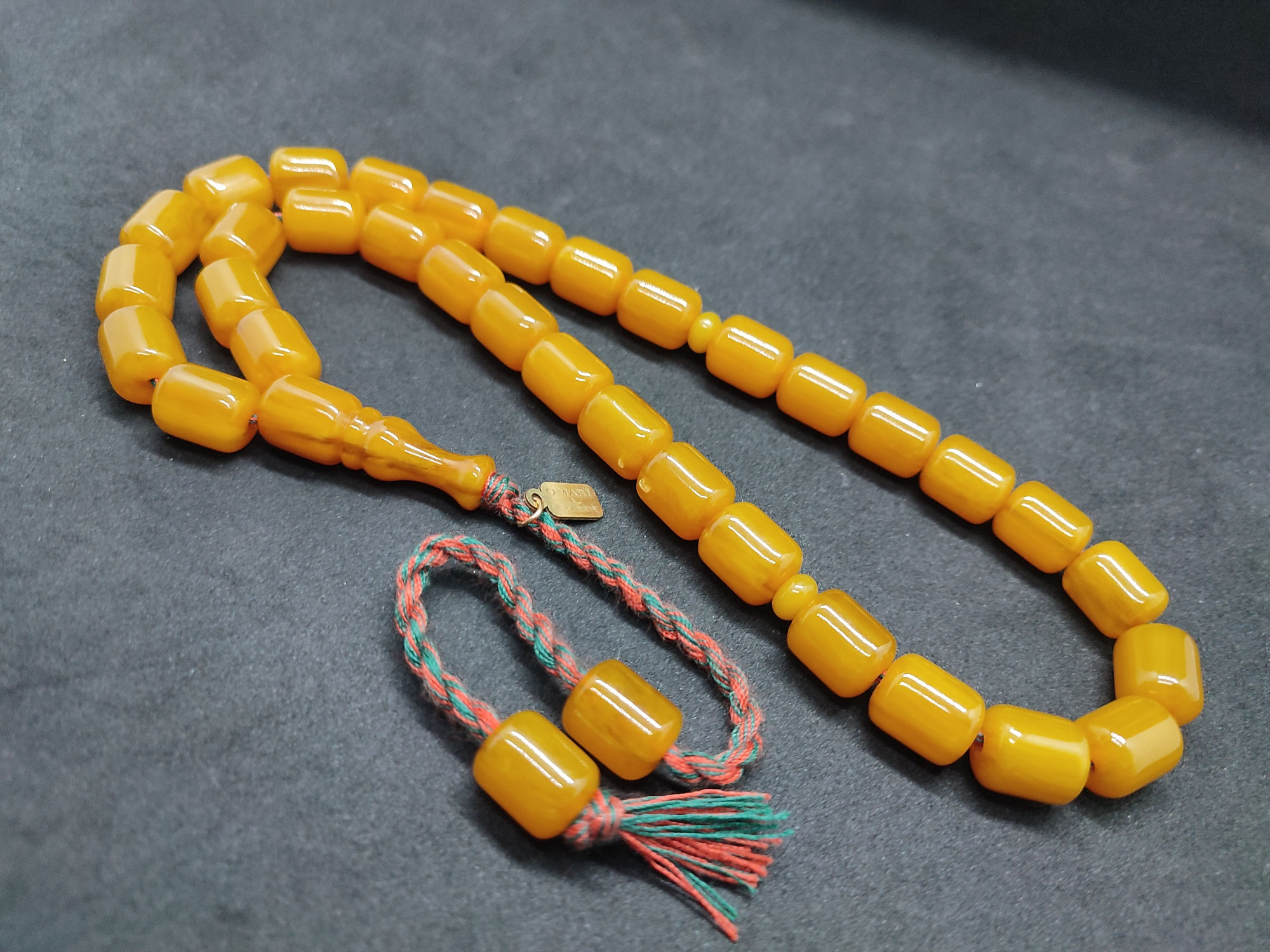 Osama Omari Usta Eseri 50 Yaşında Horoz İmame Havşalı Alman Faturan Tesbih Sertifikalı 9702 küçük resim 3