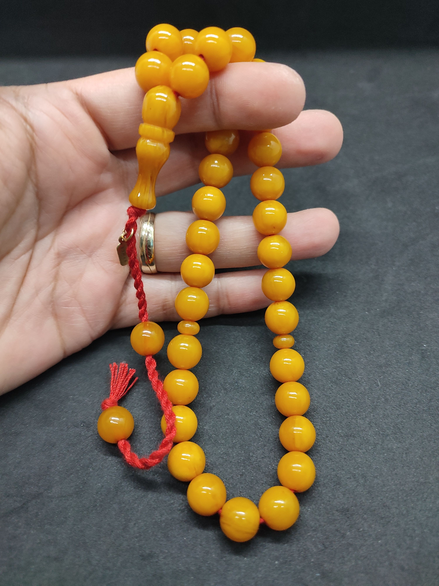 Osama Omari Usta Eseri 50 Yaşında Horoz İmame Havşalı Alman Faturan Tesbih Sertifikalı 9704 küçük resim 3