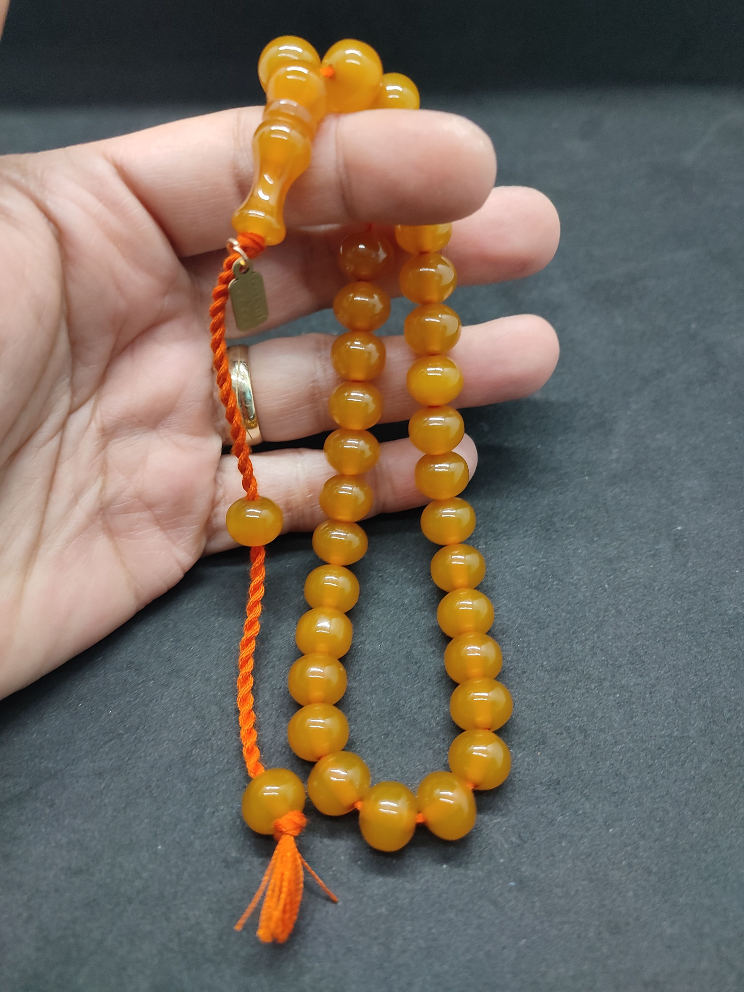 Osama Omari Usta Eseri 50 Yaşında Horoz İmame Havşalı Alman Faturan Tesbih Sertifikalı 9705 küçük resim 3