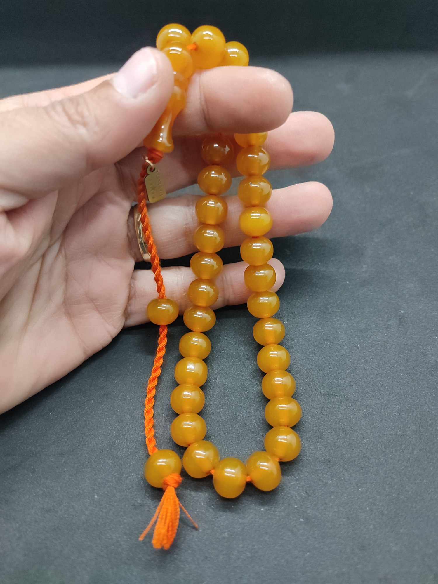 Osama Omari Usta Eseri 50 Yaşında Horoz İmame Havşalı Alman Faturan Tesbih Sertifikalı 9705 küçük resim 5