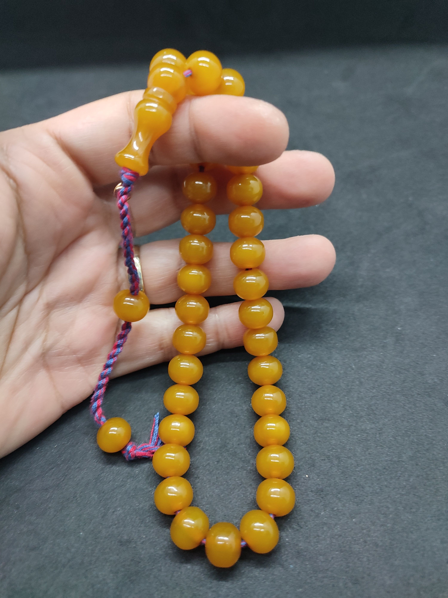 Osama Omari Usta Eseri 50 Yaşında Horoz İmame Havşalı Alman Faturan Tesbih Sertifikalı 9706 küçük resim 3