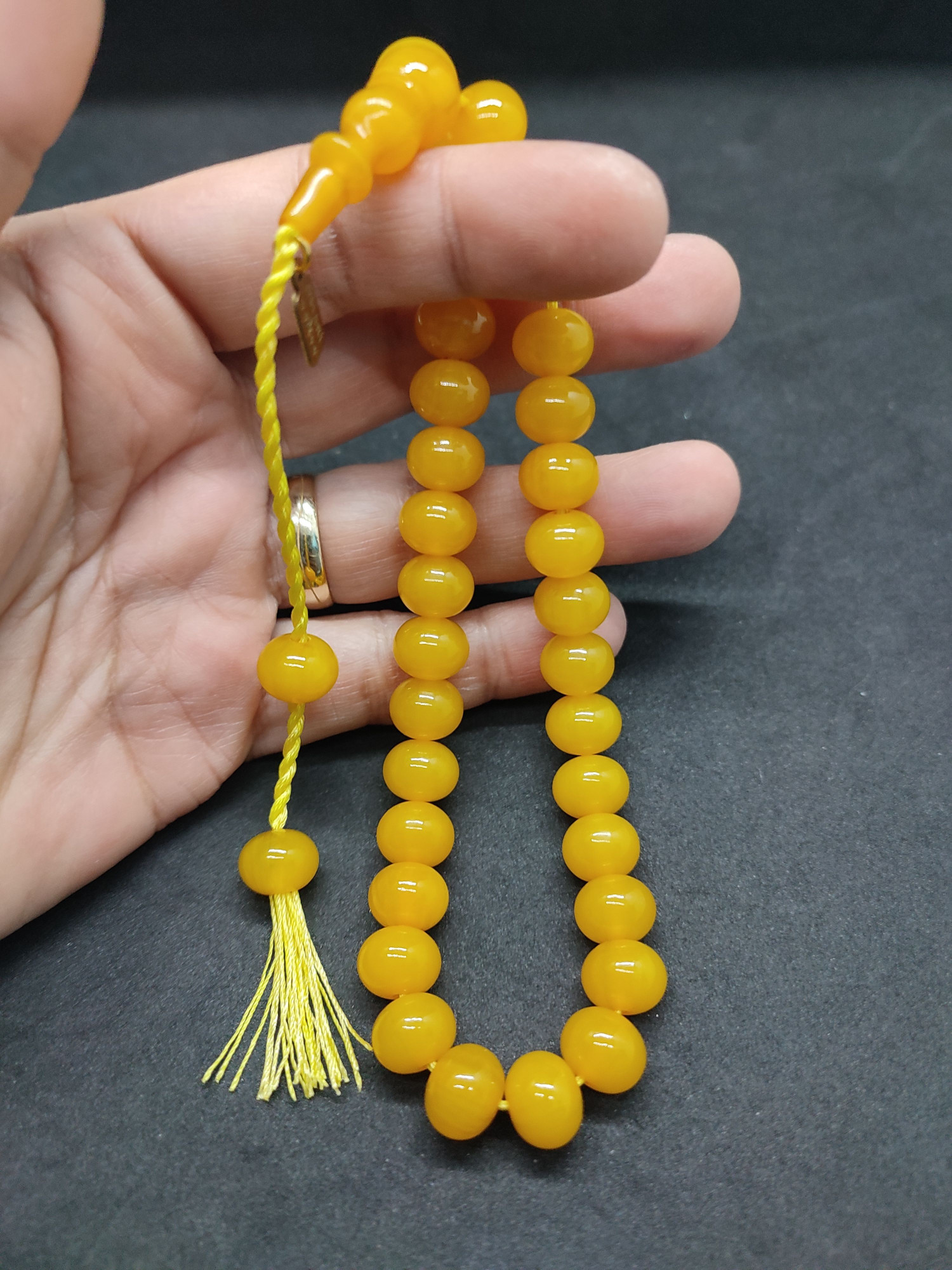 Osama Omari Usta Eseri 50 Yaşında Horoz İmame Havşalı Alman Faturan Tesbih Sertifikalı 9709 küçük resim 3