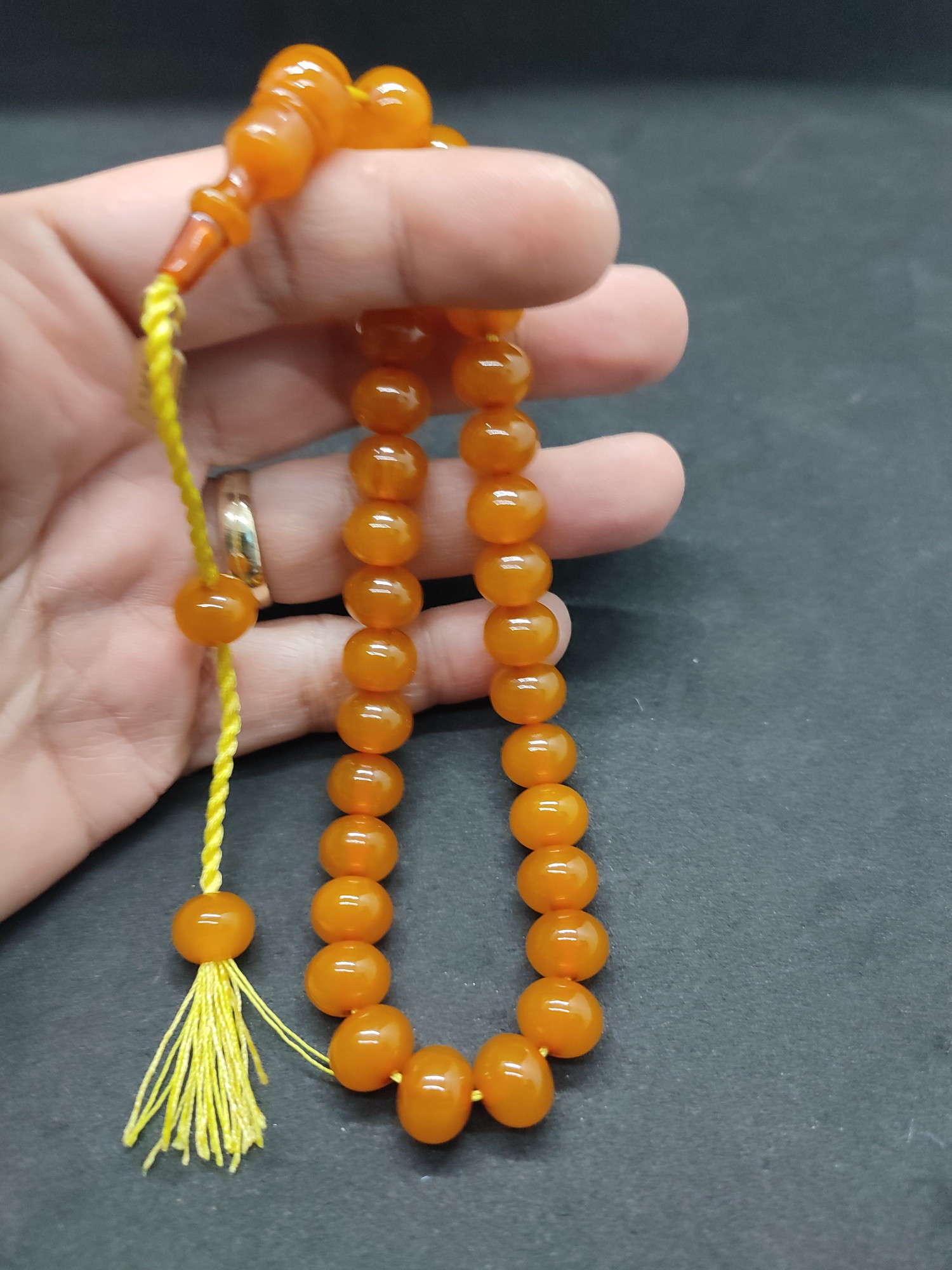 Osama Omari Usta Eseri 50 Yaşında Horoz İmame Havşalı Alman Faturan Tesbih Sertifikalı 9710 küçük resim 3